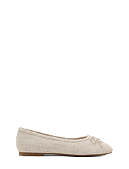 Linen Bow Ballet Flat