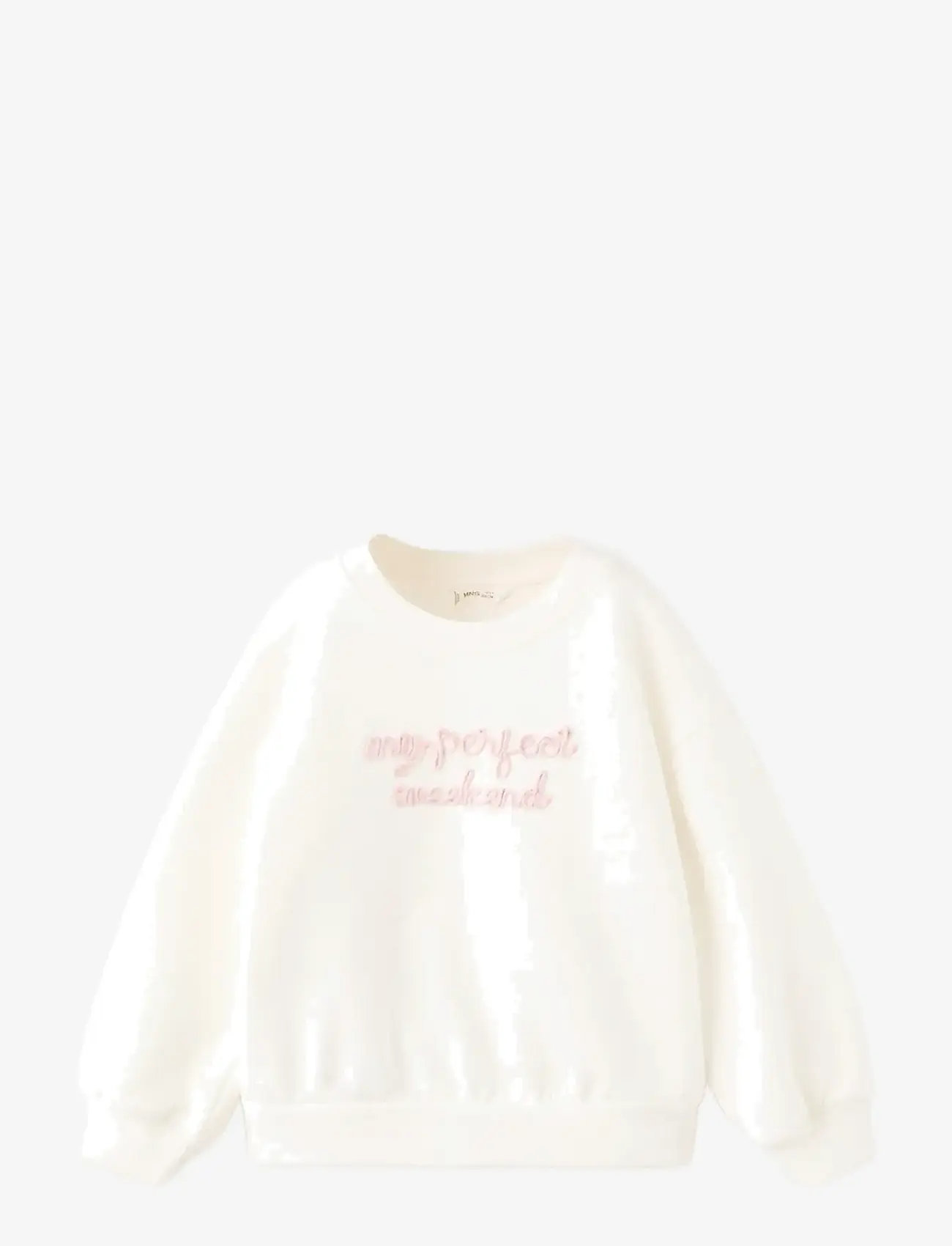Mango - Embroidered cotton sweatshirt - sweatshirts - natural white - 0