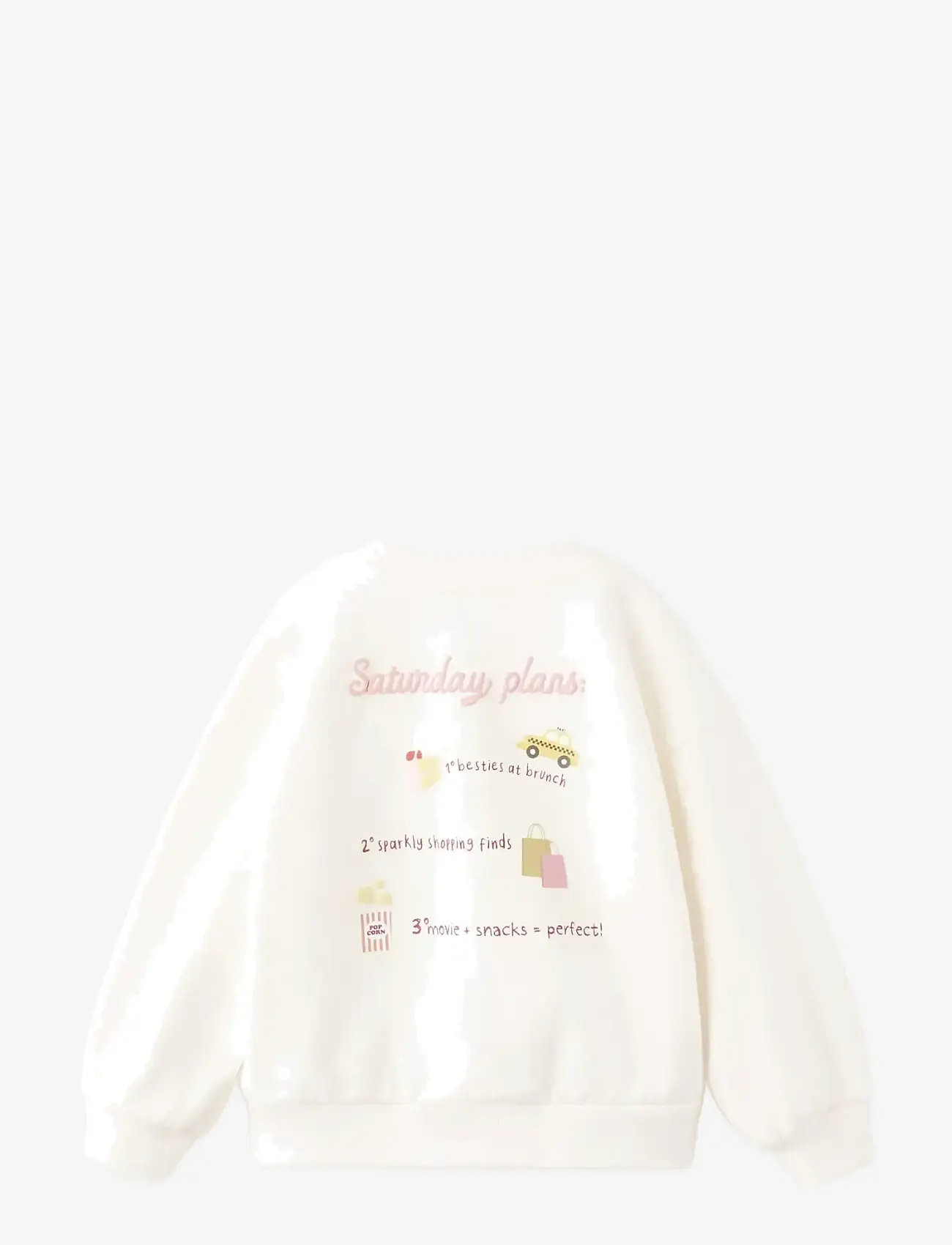 Mango - Embroidered cotton sweatshirt - sweatshirts - natural white - 1