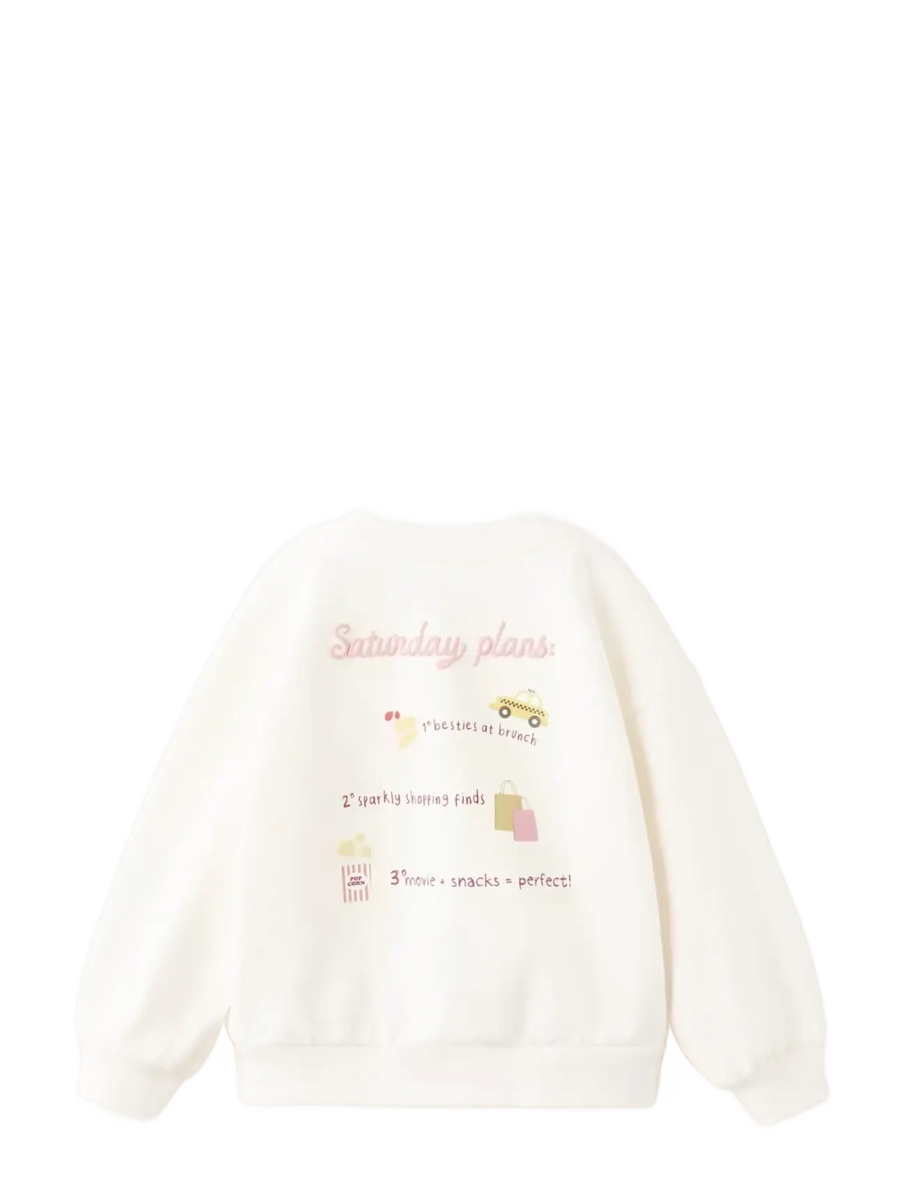 Mango - Embroidered cotton sweatshirt - sweatshirts - natural white - 1