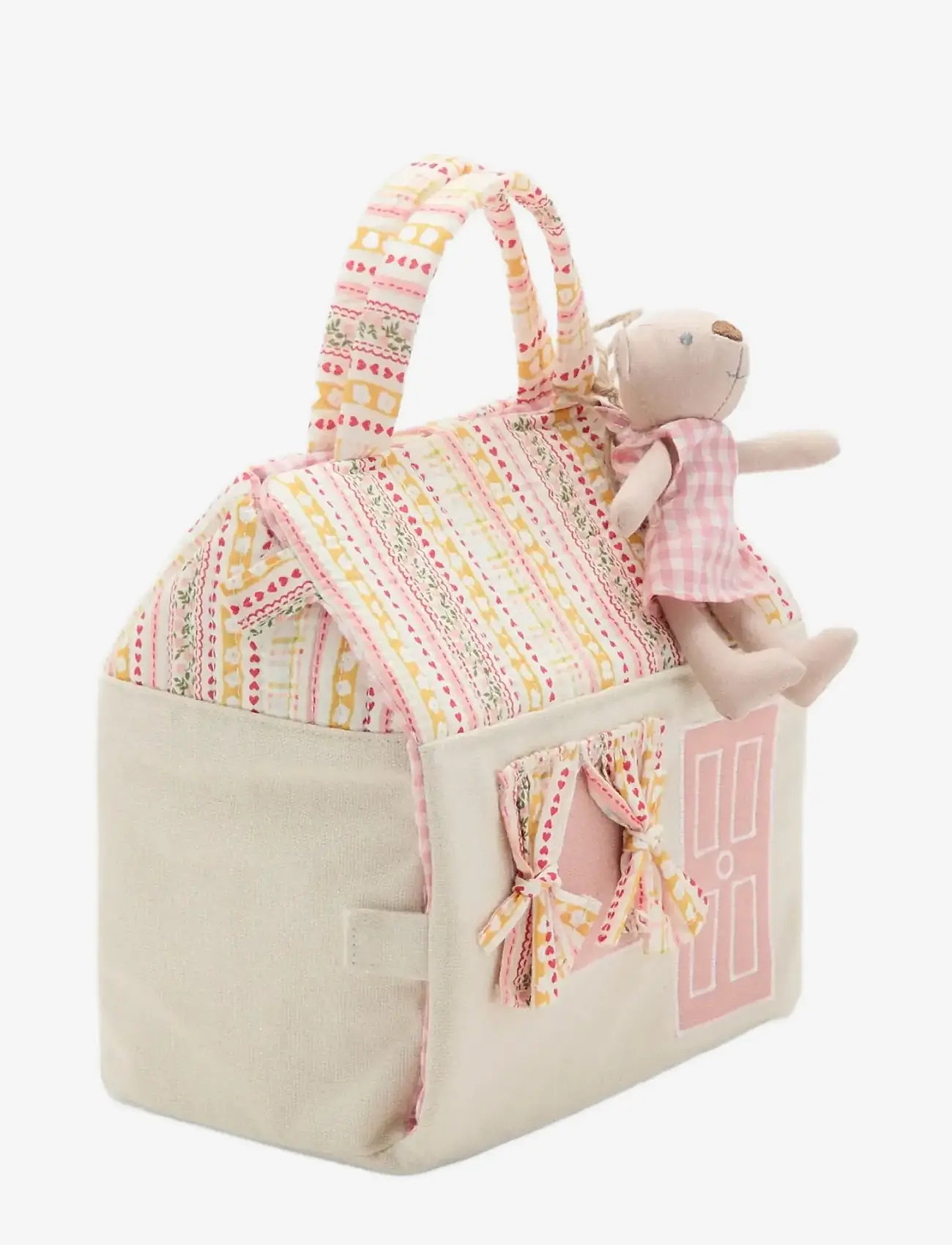 Mango - Bear cottage bag - kangaskassit & olkalaukut - lt-pastel pink - 1