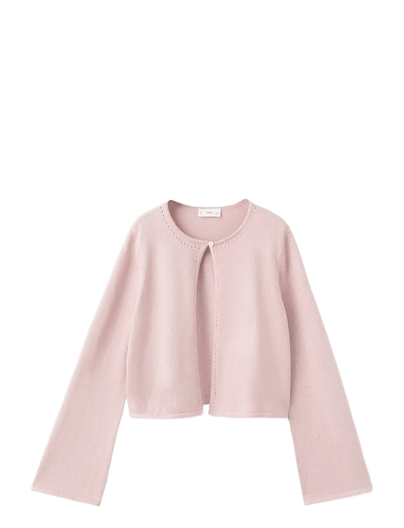 Mango - Fine-knit cardigan - koftor - lt-pastel pink - 0