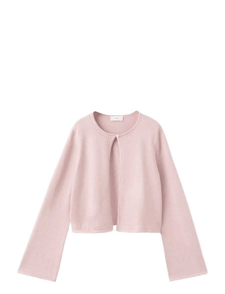 Mango - Fine-knit cardigan - cardigans - lt-pastel pink - 0