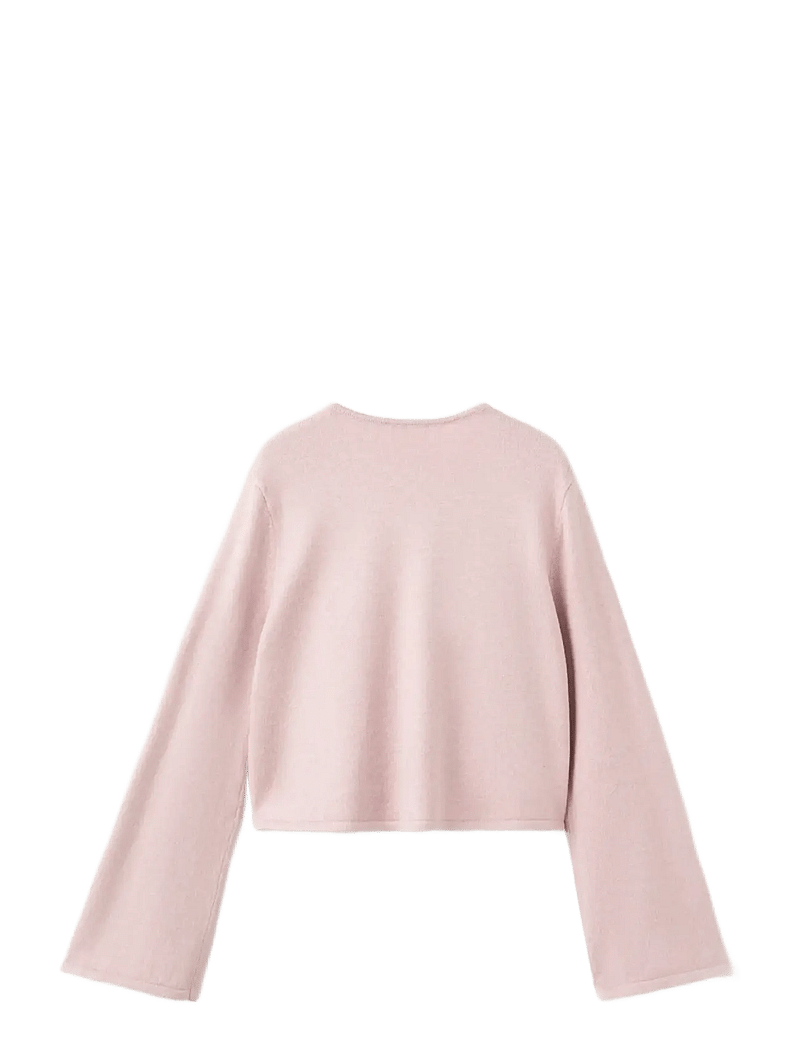 Mango - Fine-knit cardigan - koftor - lt-pastel pink - 1