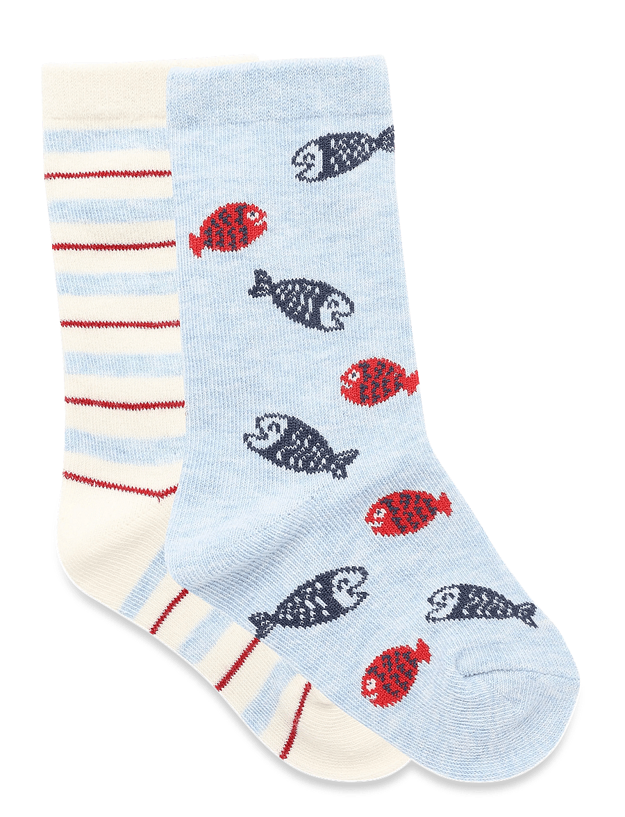 Mango - 2 pack mixed socks - strømper - lt-pastel blue - 1
