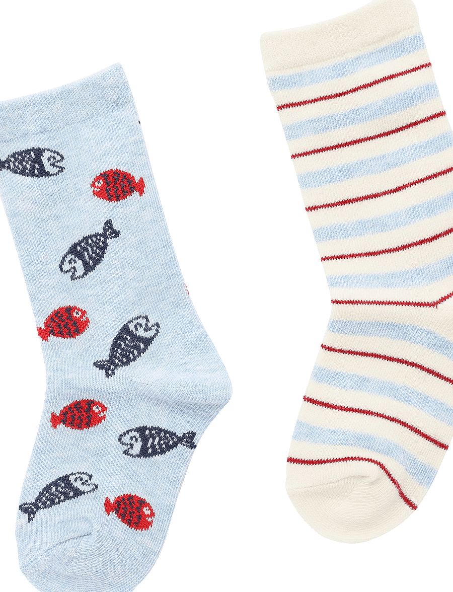 Mango - 2 pack mixed socks - strømper - lt-pastel blue - 4