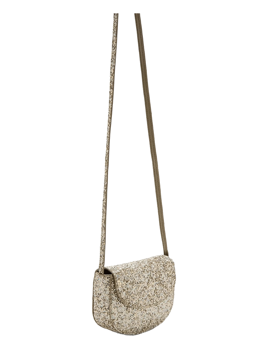 Mango - Glitter flap handbag - axelremsväskor - gold - 1
