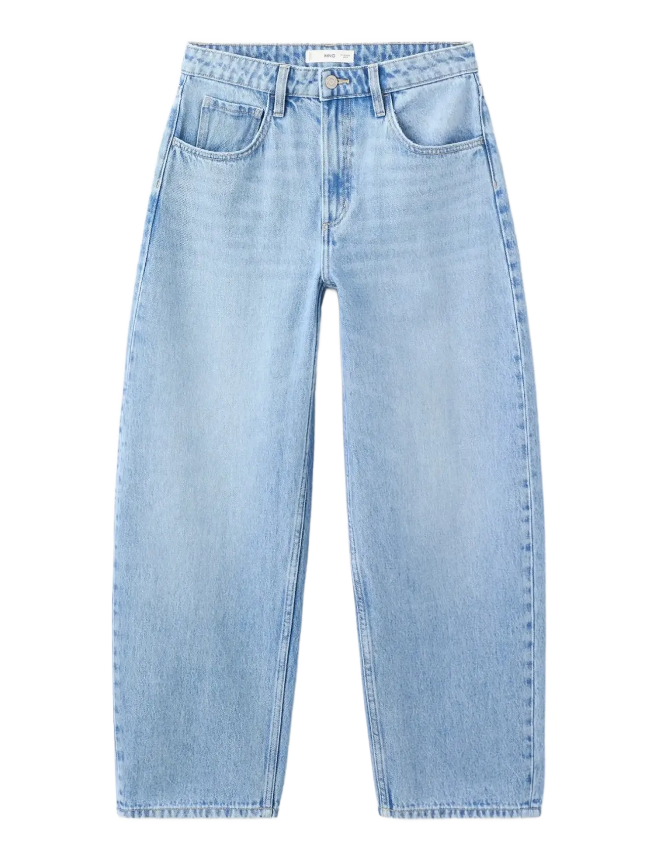 MANGO High-Waisted Barrel Jeans Blau - 40 - Damen