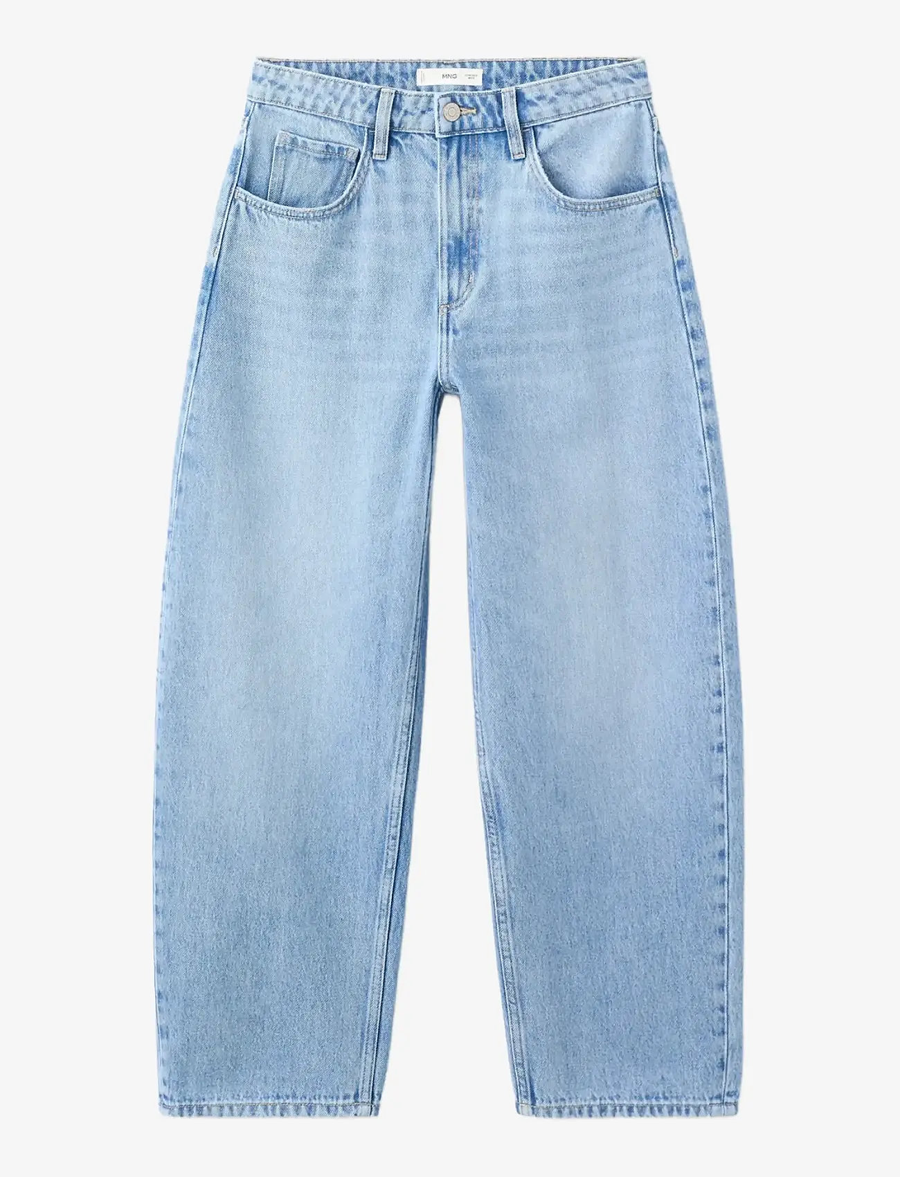 Mango - High-waisted barrel jeans - barrel jeans - open blue - 1