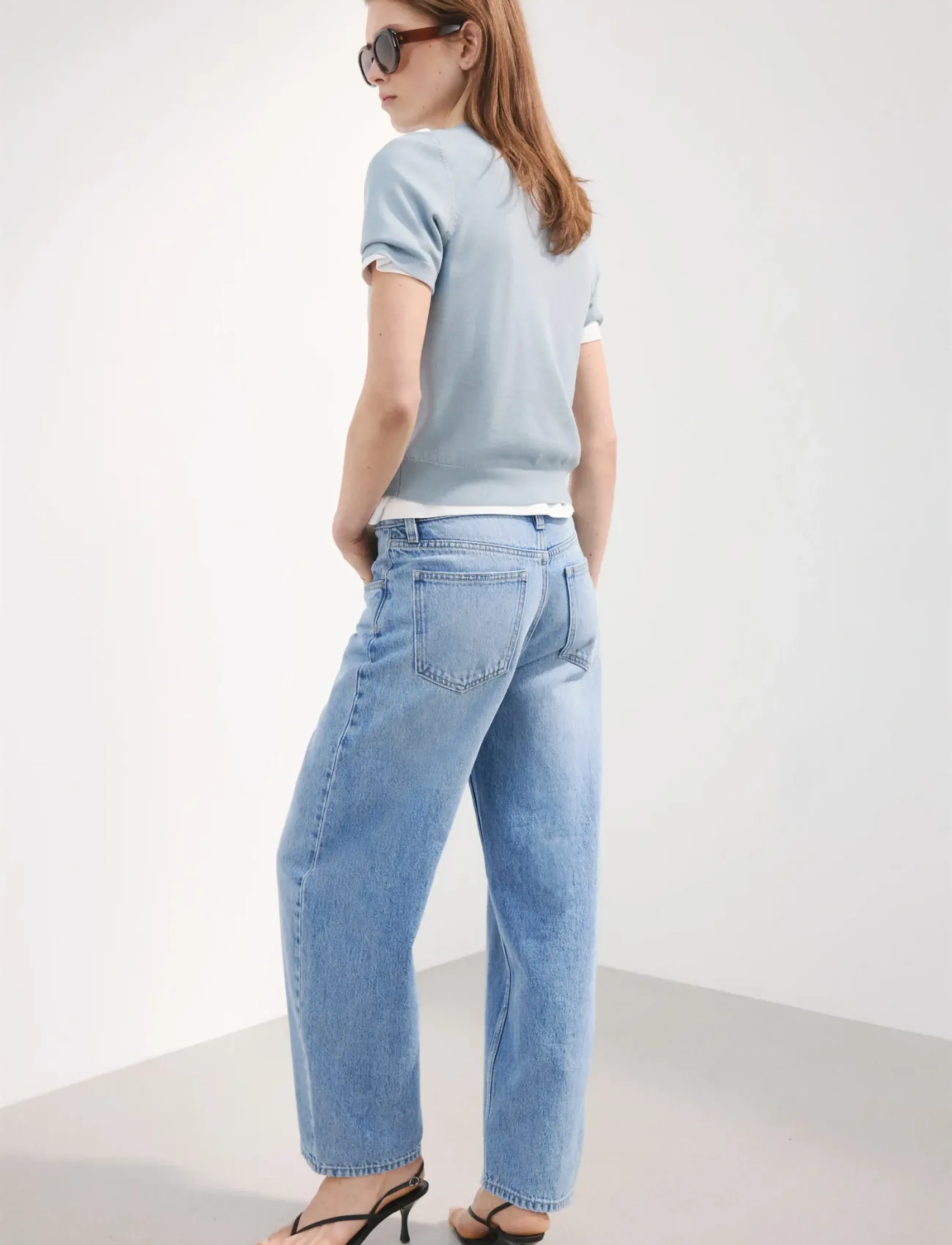 Mango - High-waisted barrel jeans - barrel jeans - open blue - 2