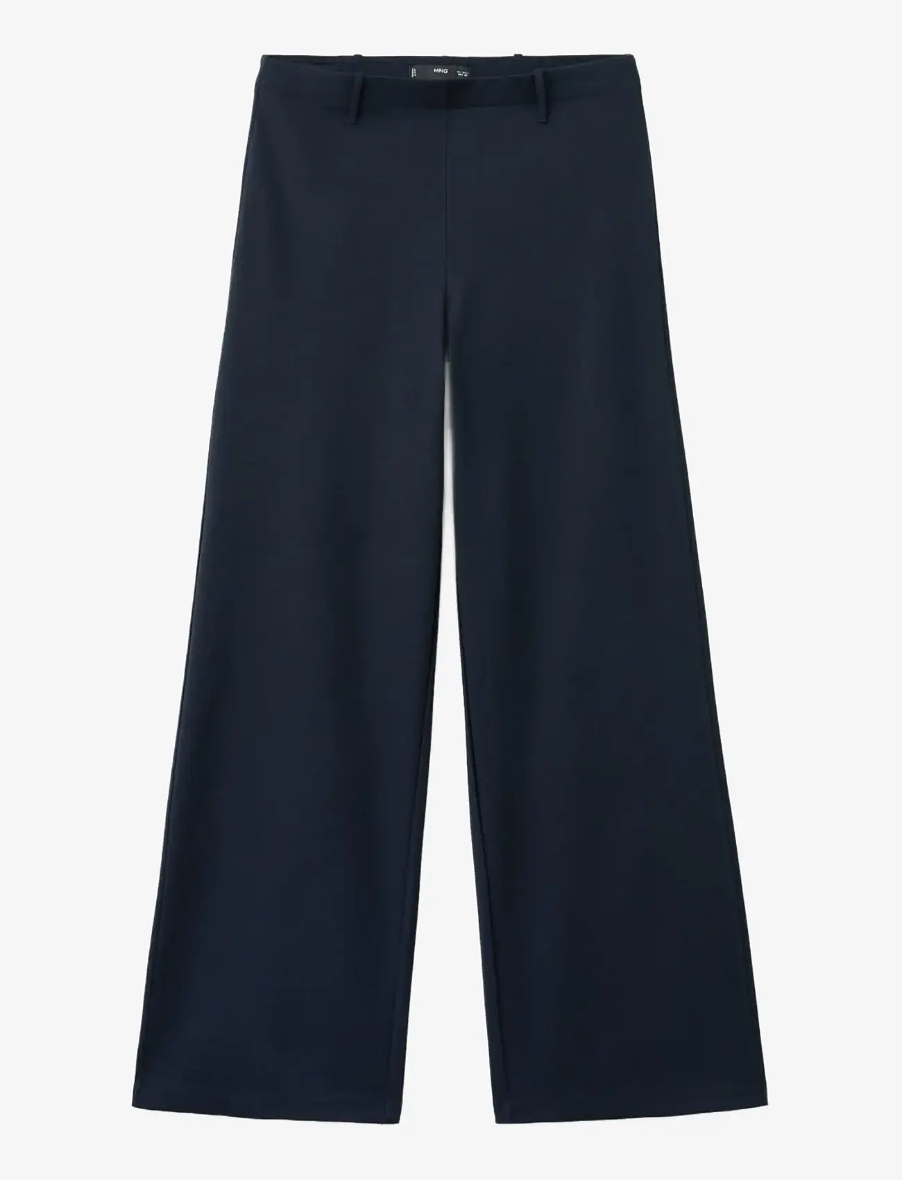 Mango - Straight lyocell trousers - bukser med brede ben - navy - 1
