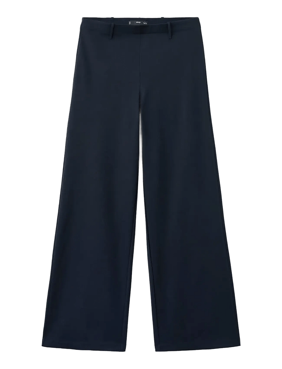 Mango - Straight lyocell trousers - vida byxor - navy - 1