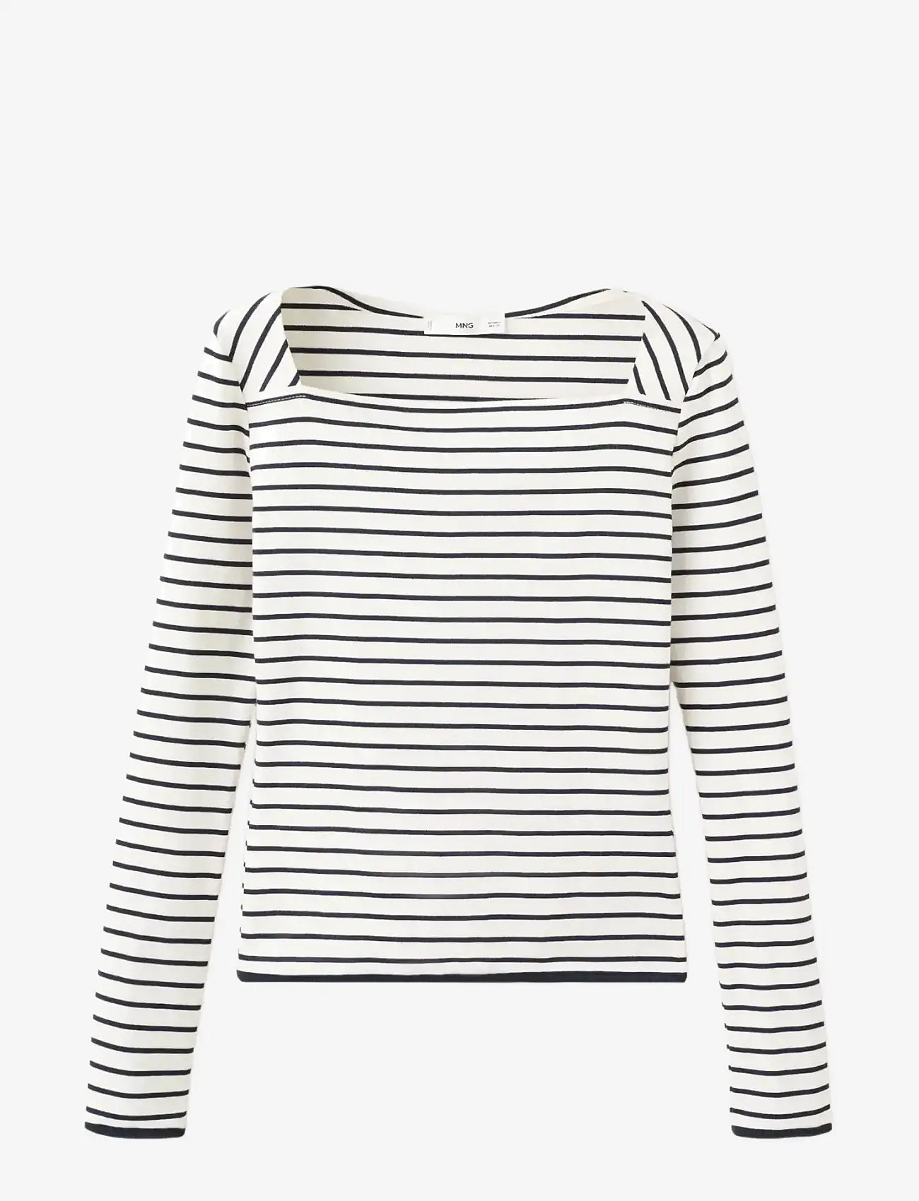 Mango - Cotton boat neck t-shirt - langærmede toppe - natural white - 1
