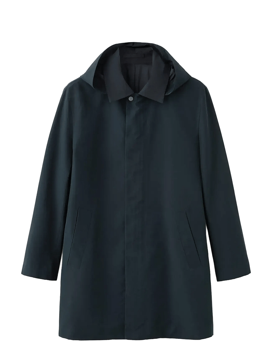 Mango - Water-repellent parka with removable hood - parkas - navy - 1