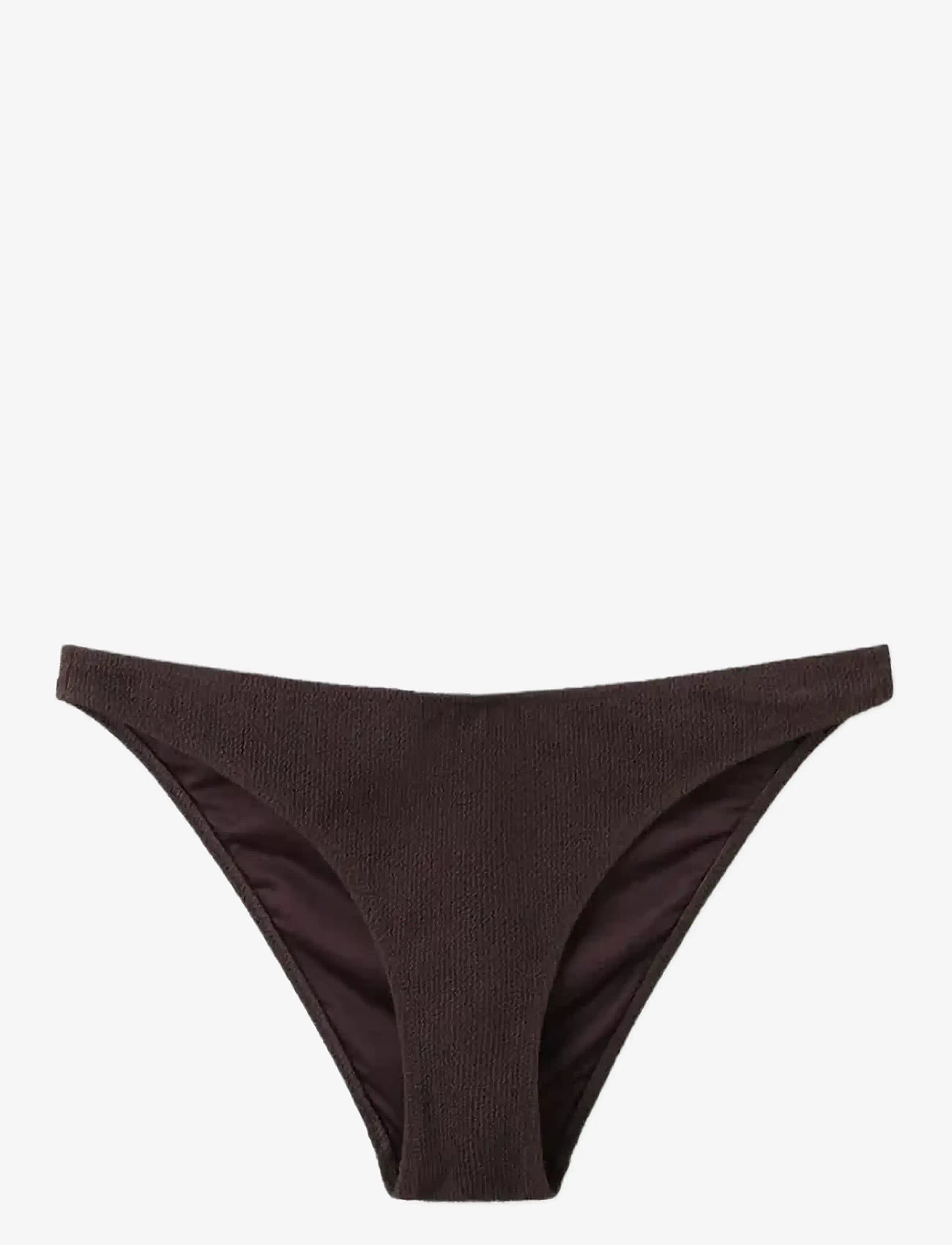 Mango - Classic textured bikini bottoms - bikini-slips - brown - 1