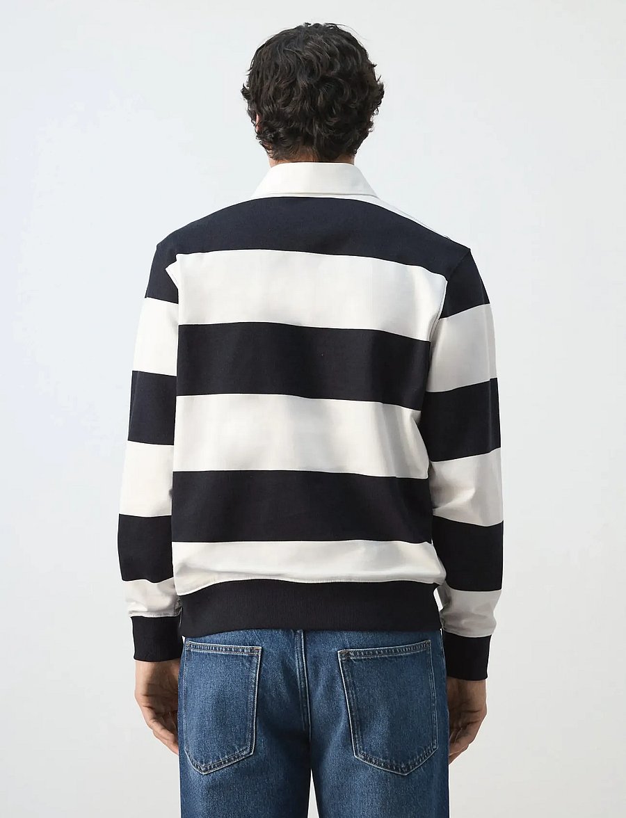 Mango - Striped polo sweatshirt in 100% cotton - kollektioner - white - 2