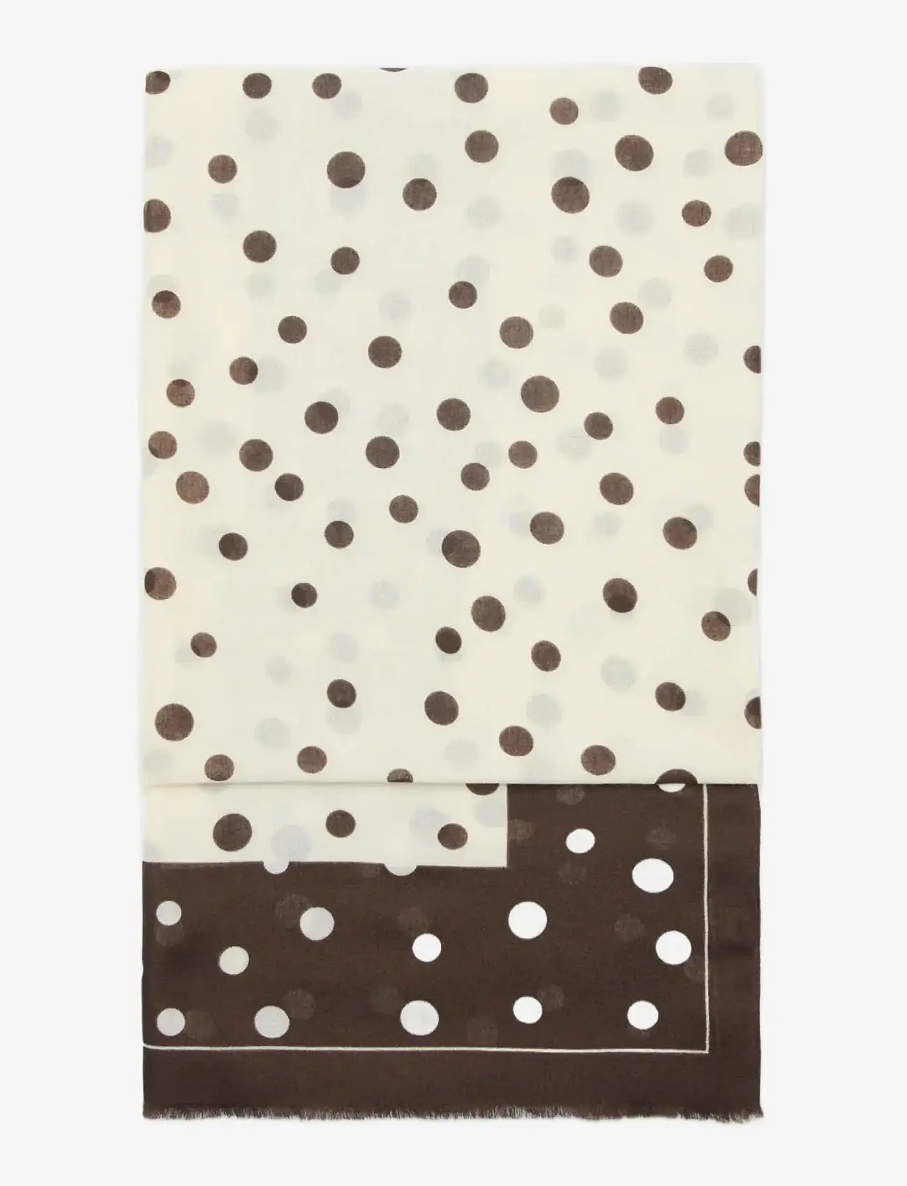 Mango - Spots print scarf - tynde tørklæder - dark brown - 0