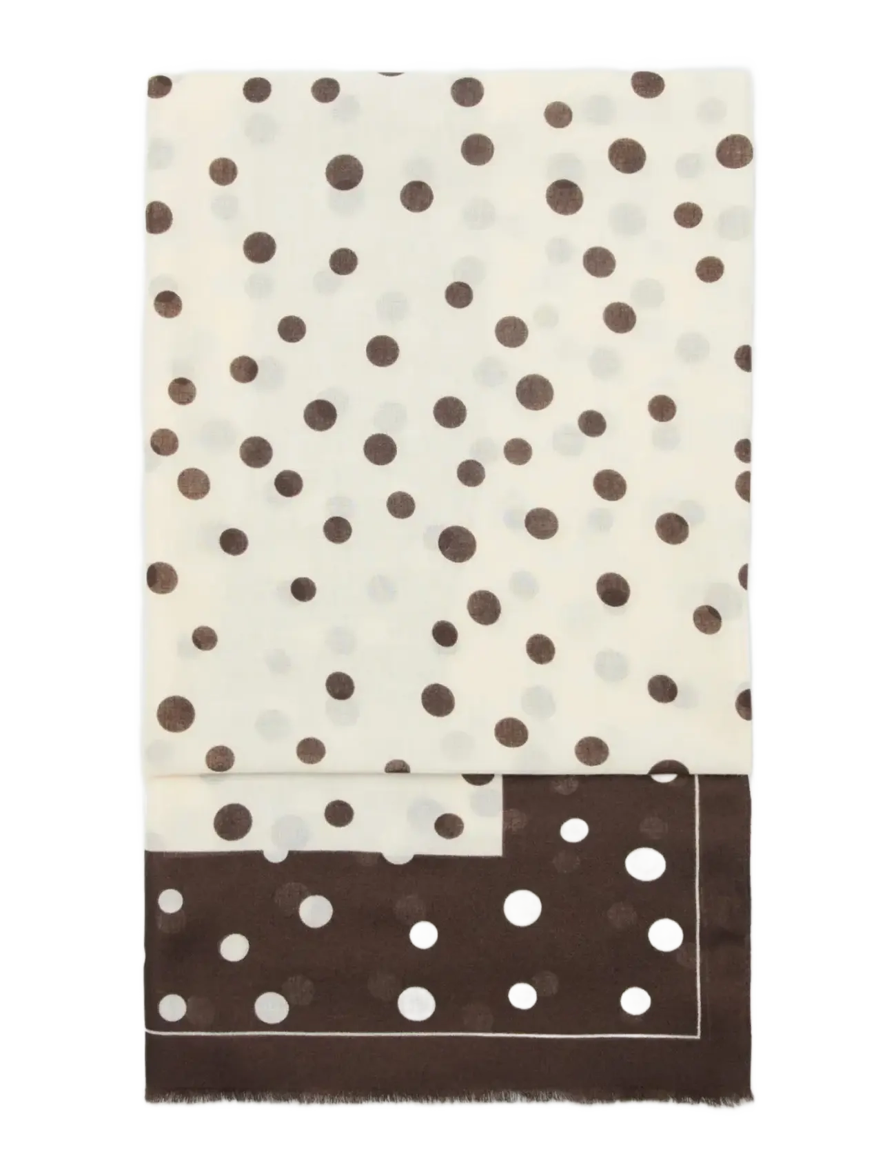 Mango Spots print scarf -  - DARK BROWN / brown