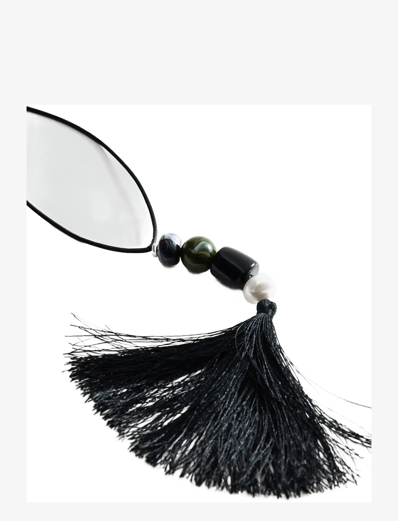 Mango - Fringed bead necklace - statement halskæder - silver - 1