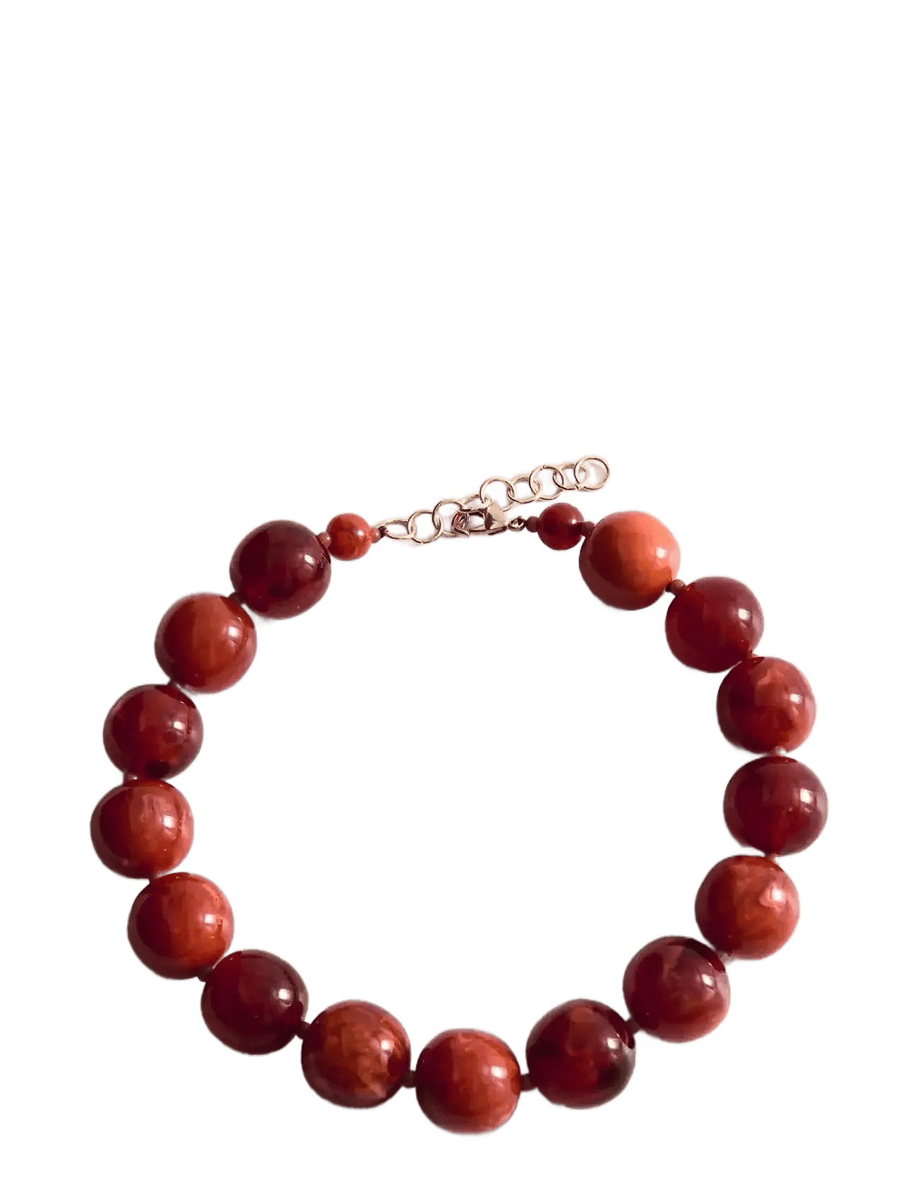 Maxi ball necklace - RUST