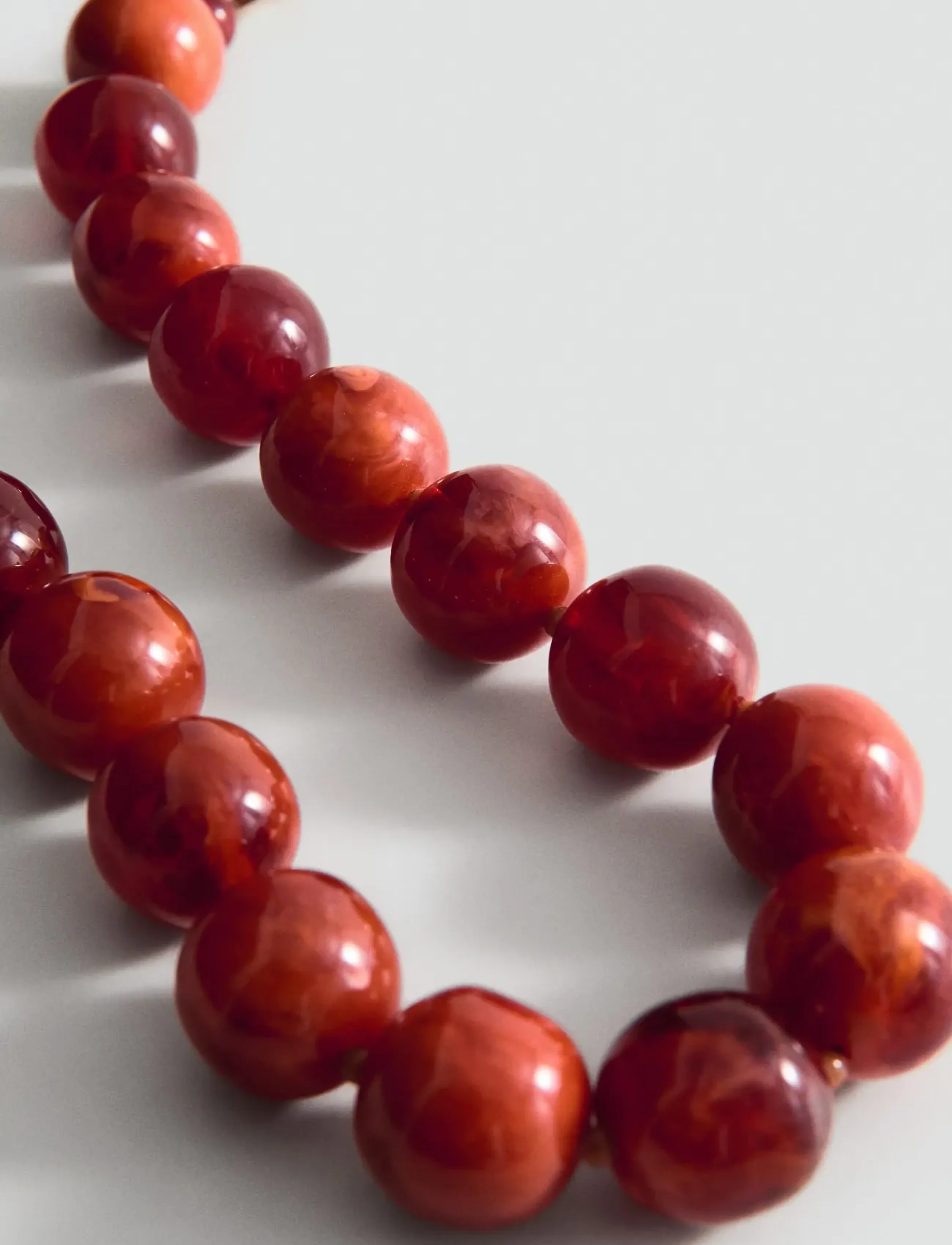 Mango - Maxi ball necklace - rust - copper - 1