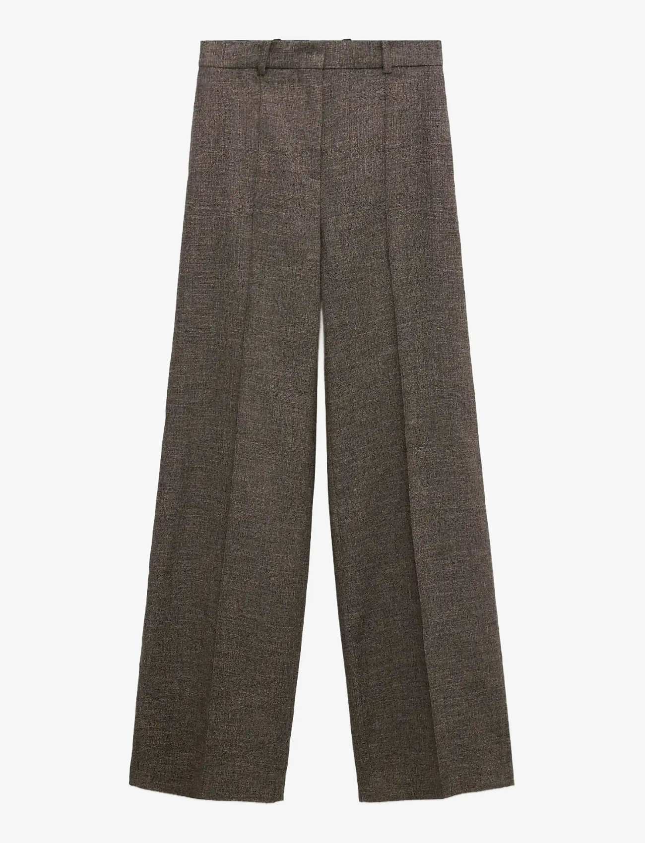 Mango - Flecked suit trousers - habitbukser - dark brown - 1