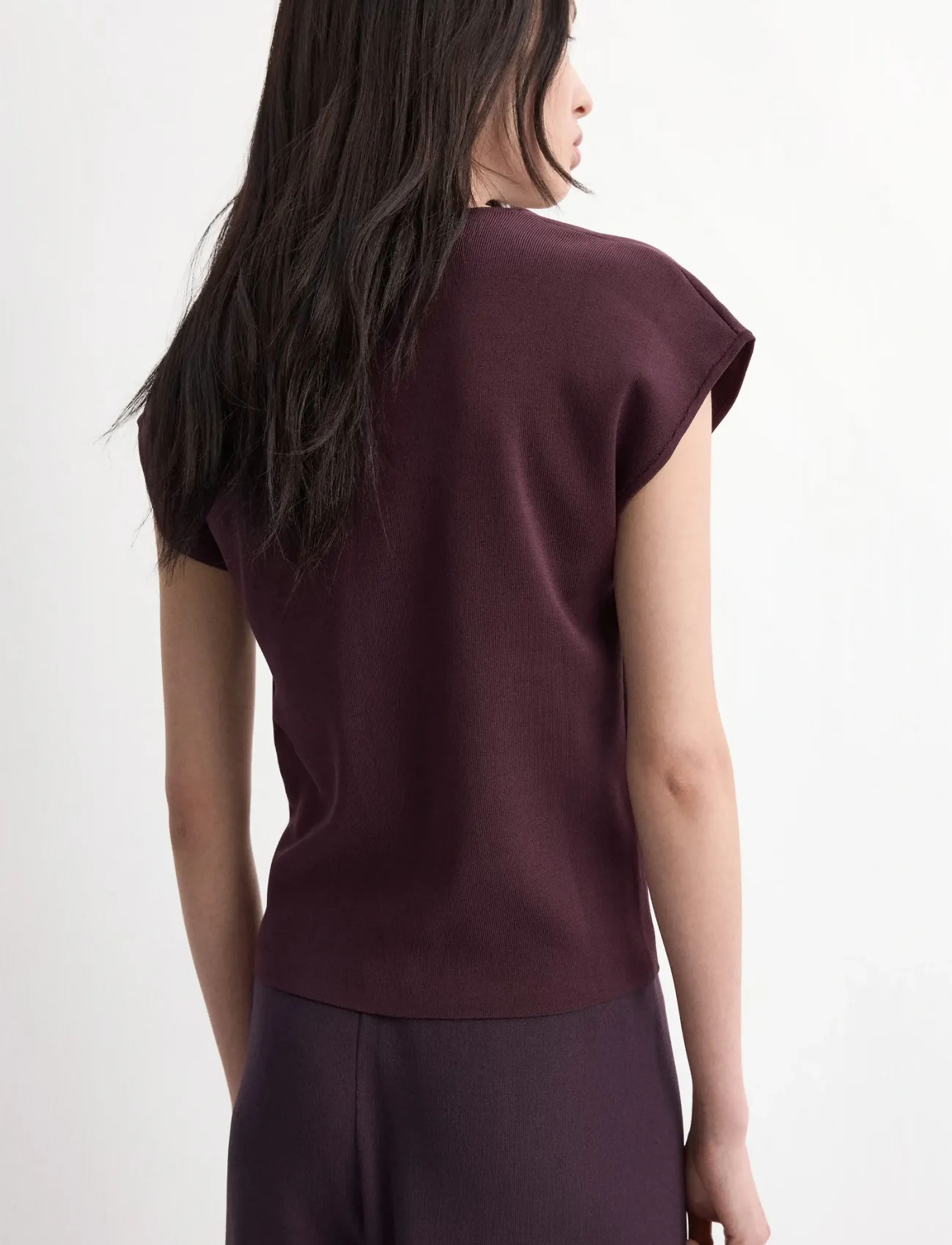 Mango - Buttoned knit top - laveste priser - dark red - 2
