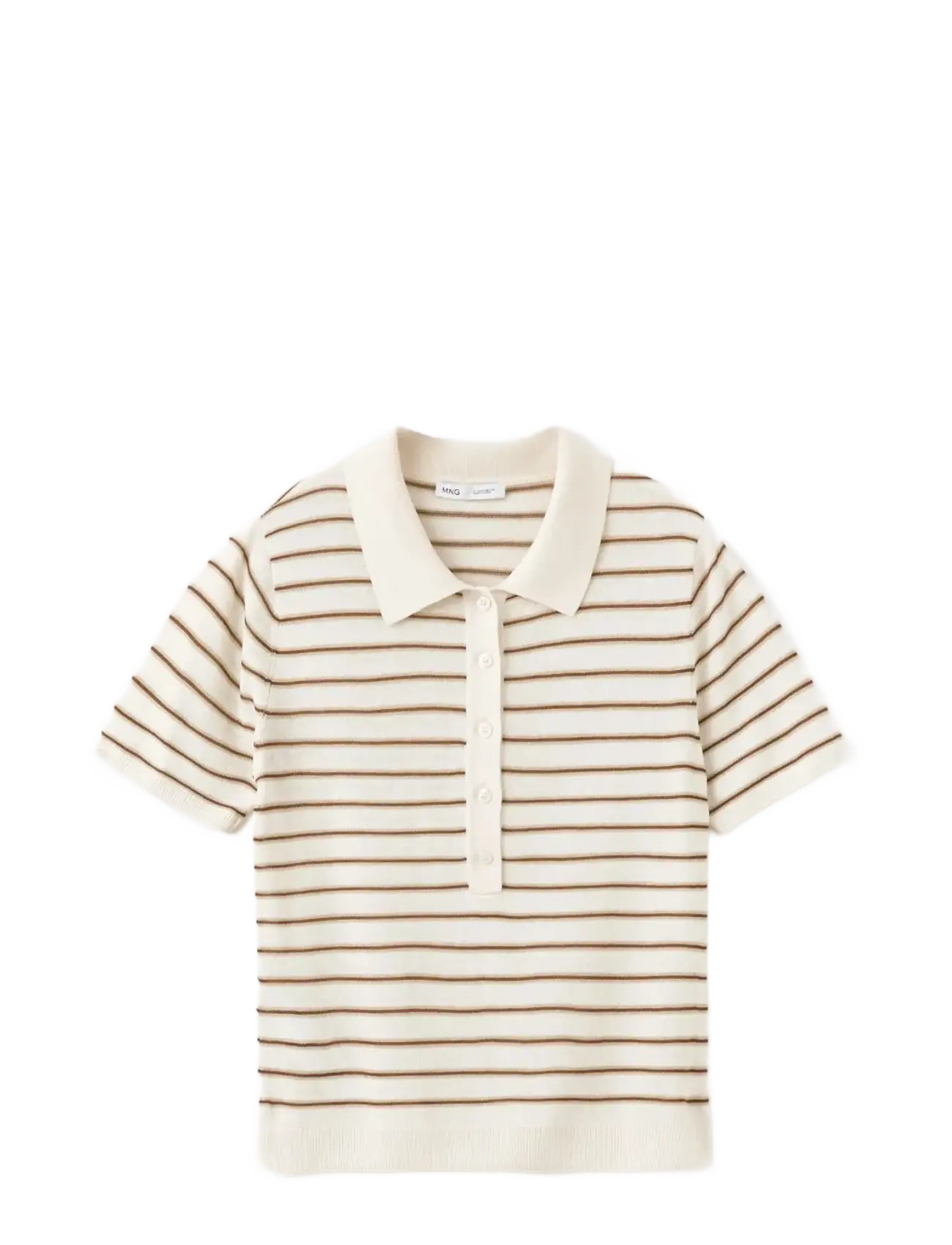 Mango Knitted polo-neck sweater - Nyheder - LIGHT BEIGE / cream
