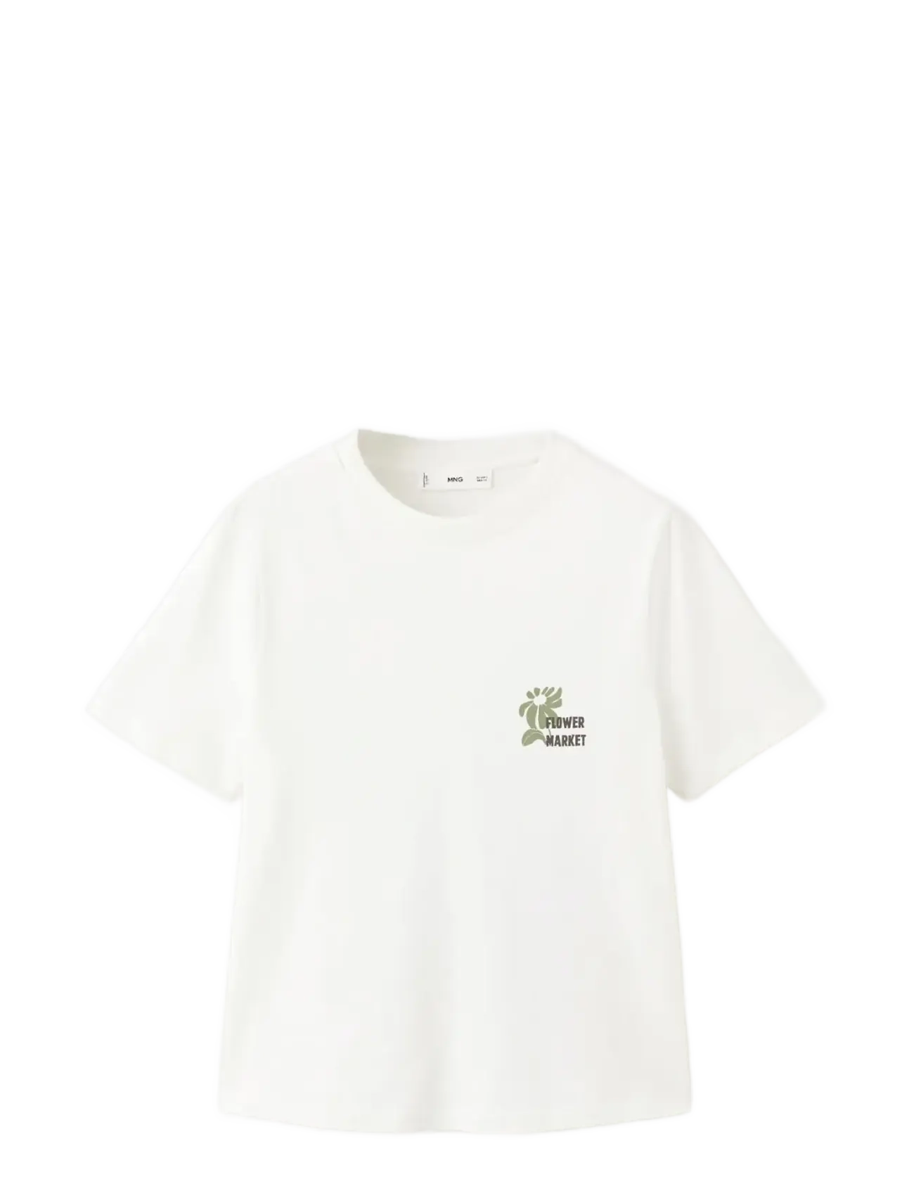 Mango Printed cotton-blend t-shirt - Kampagne - BEIGE - KHAKI / cream