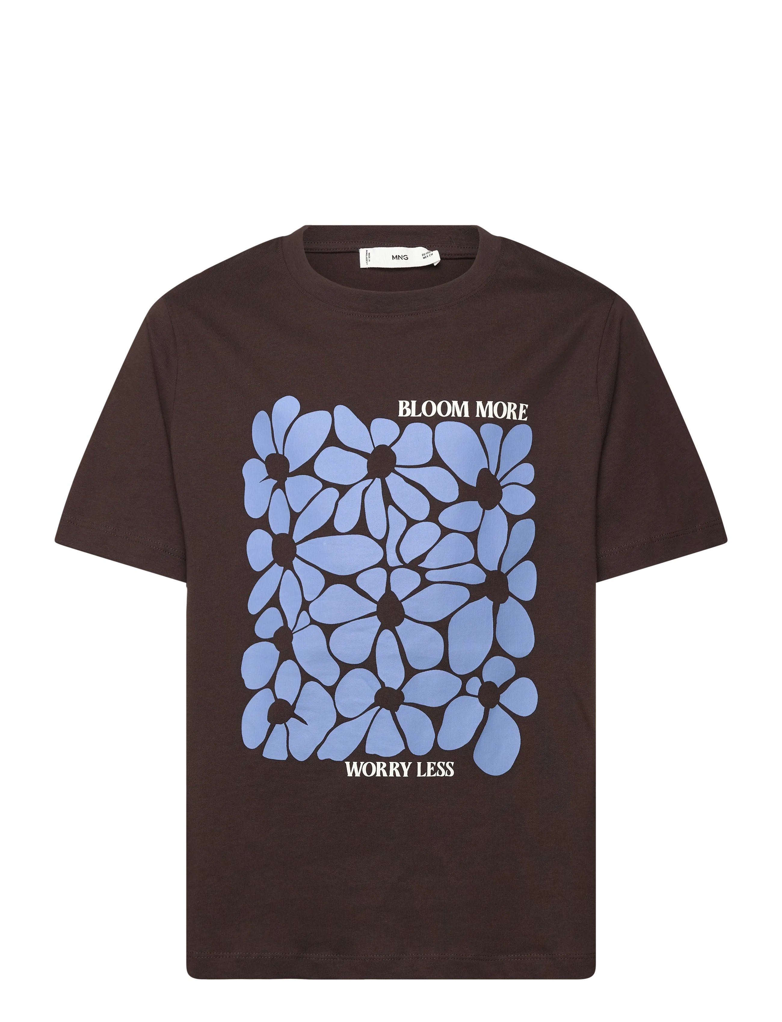 Mango Printed cotton-blend t-shirt - Visa allt - BROWN / brown