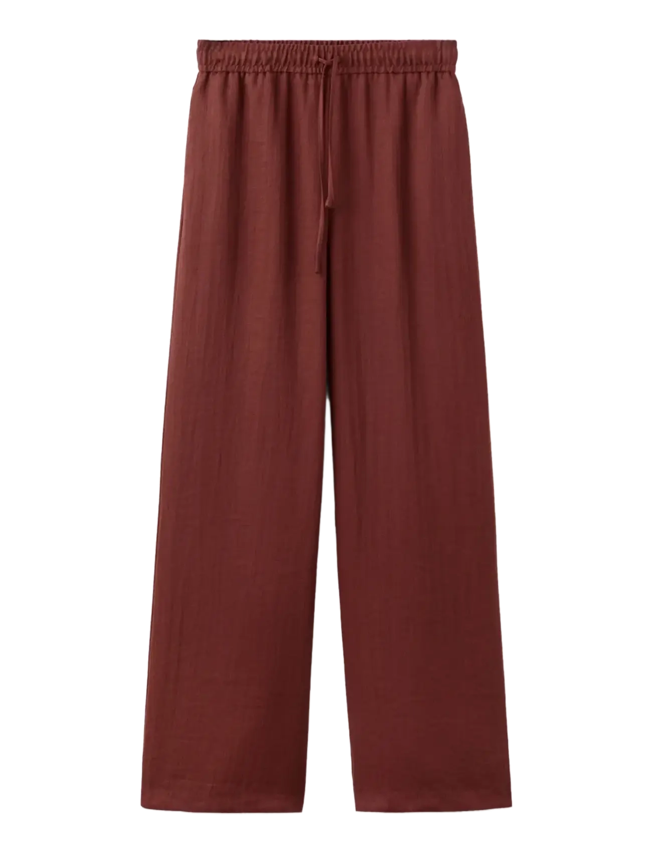 MANGO High-Waist Palazzo Hosen Burgundy - XL - Damen
