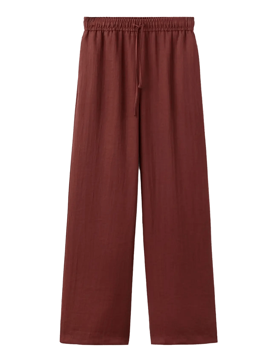 Mango - High-waist palazzo trousers - bukser med brede ben - red - 1