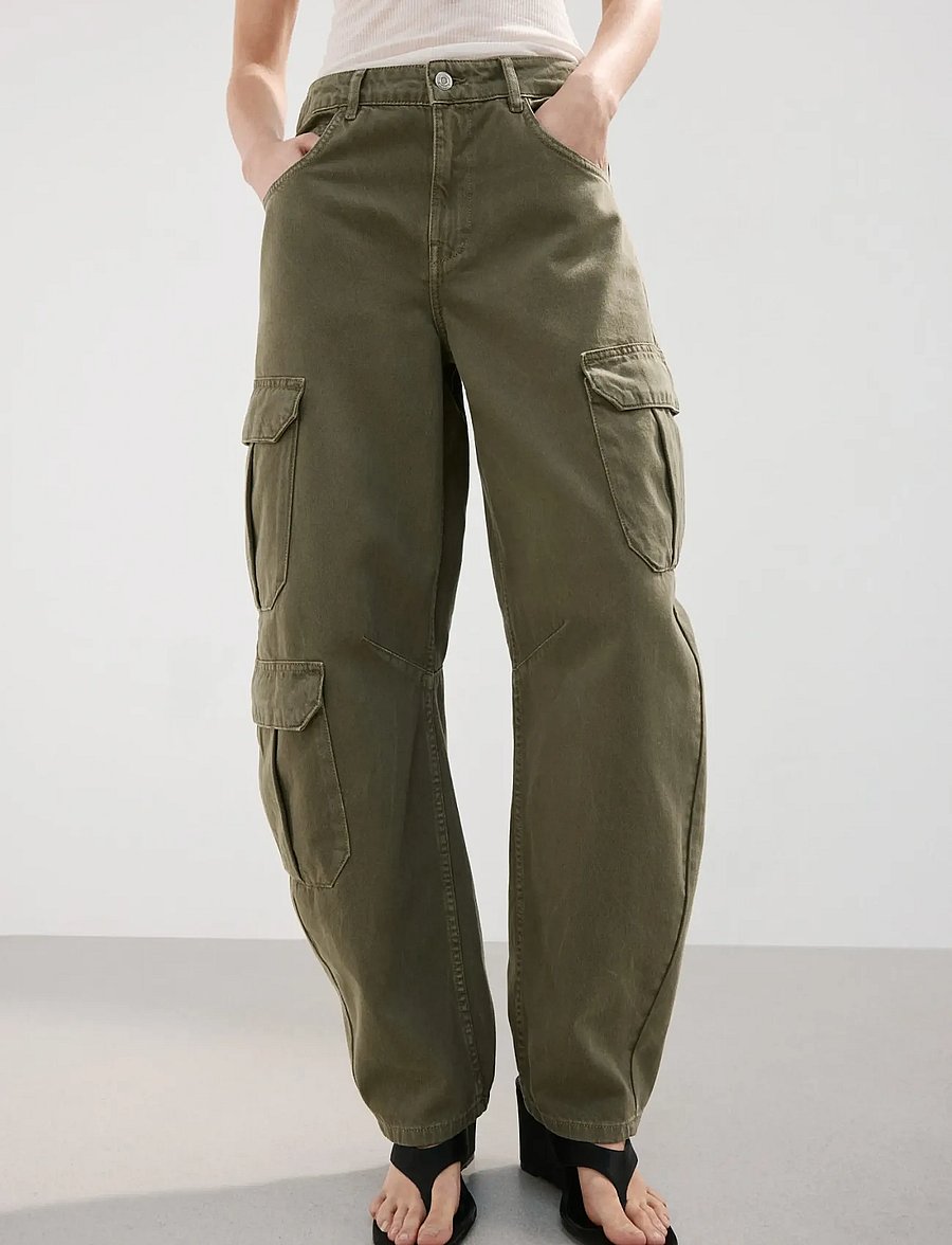 Mango - Pocket cargo jeans - cargo-housut - beige - khaki - 0
