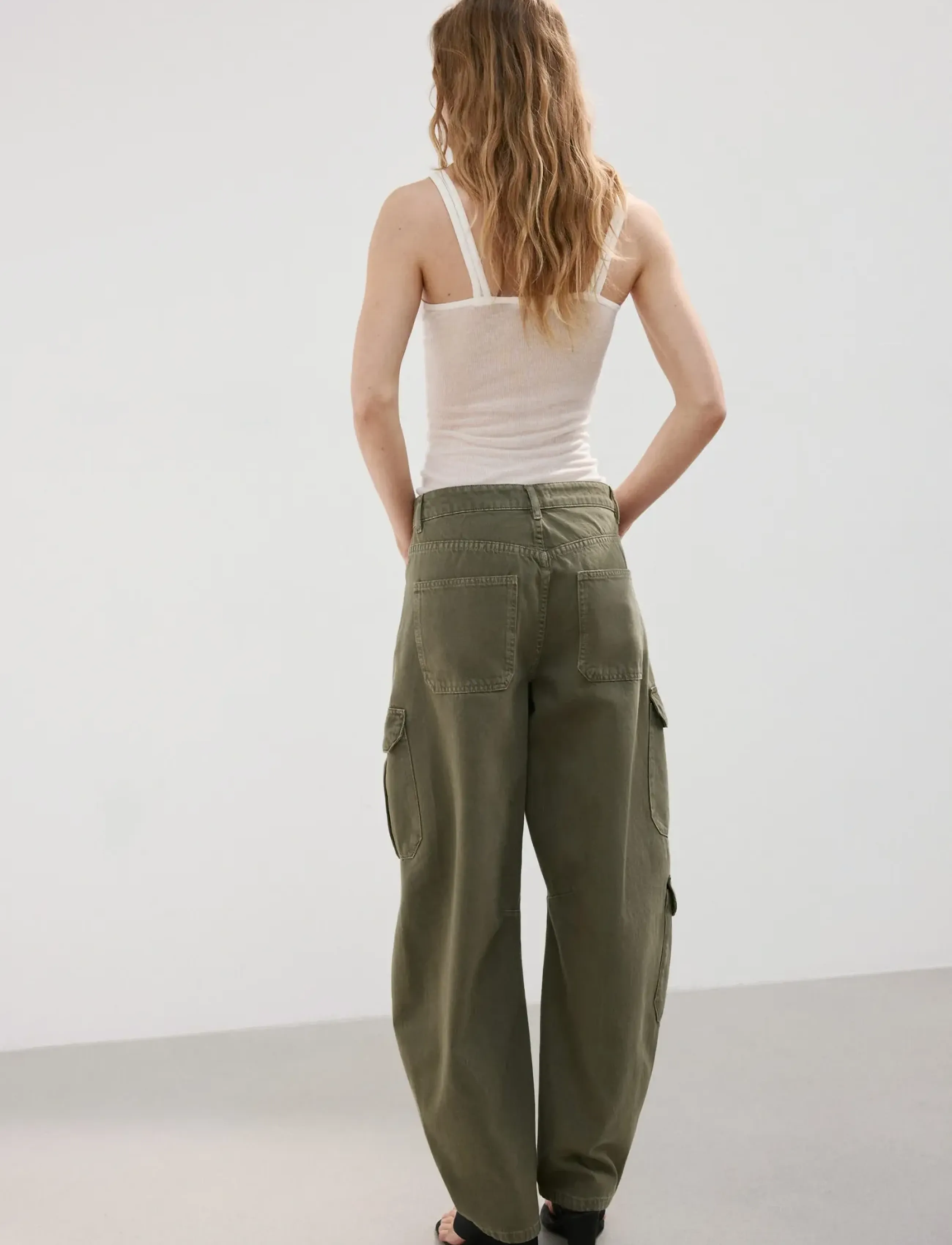 Mango - Pocket cargo jeans - cargobukser - beige - khaki - 2