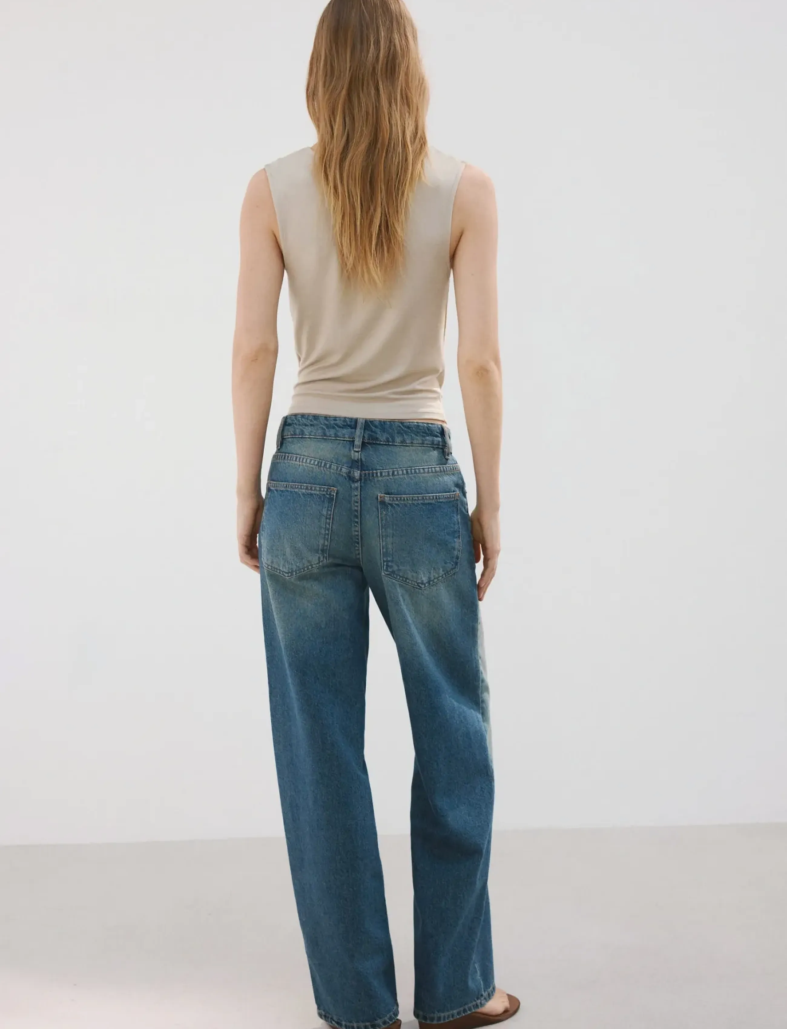 Mango - Straight low-waist jeans - straight jeans - open blue - 2