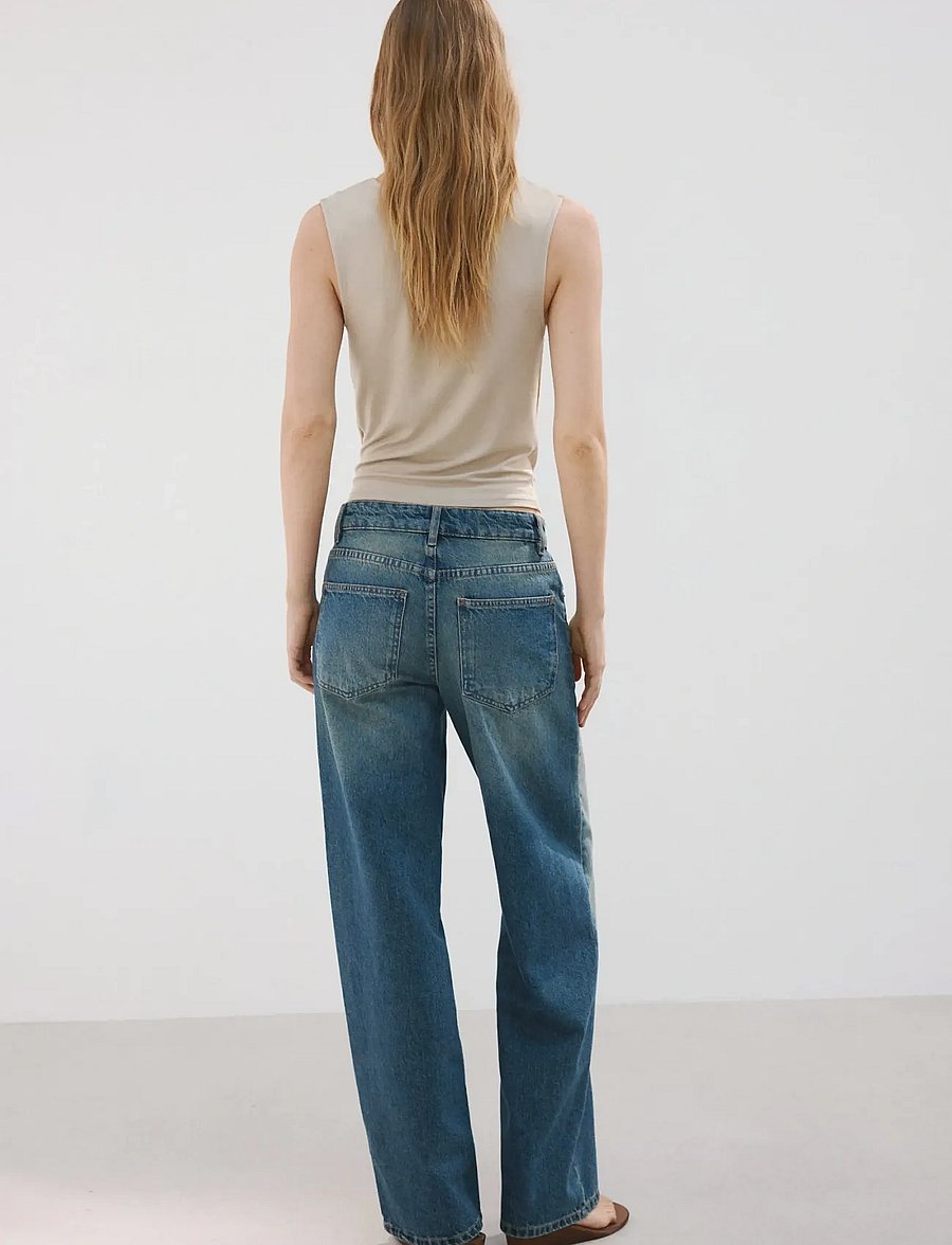Mango - Straight low-waist jeans - raka jeans - open blue - 2