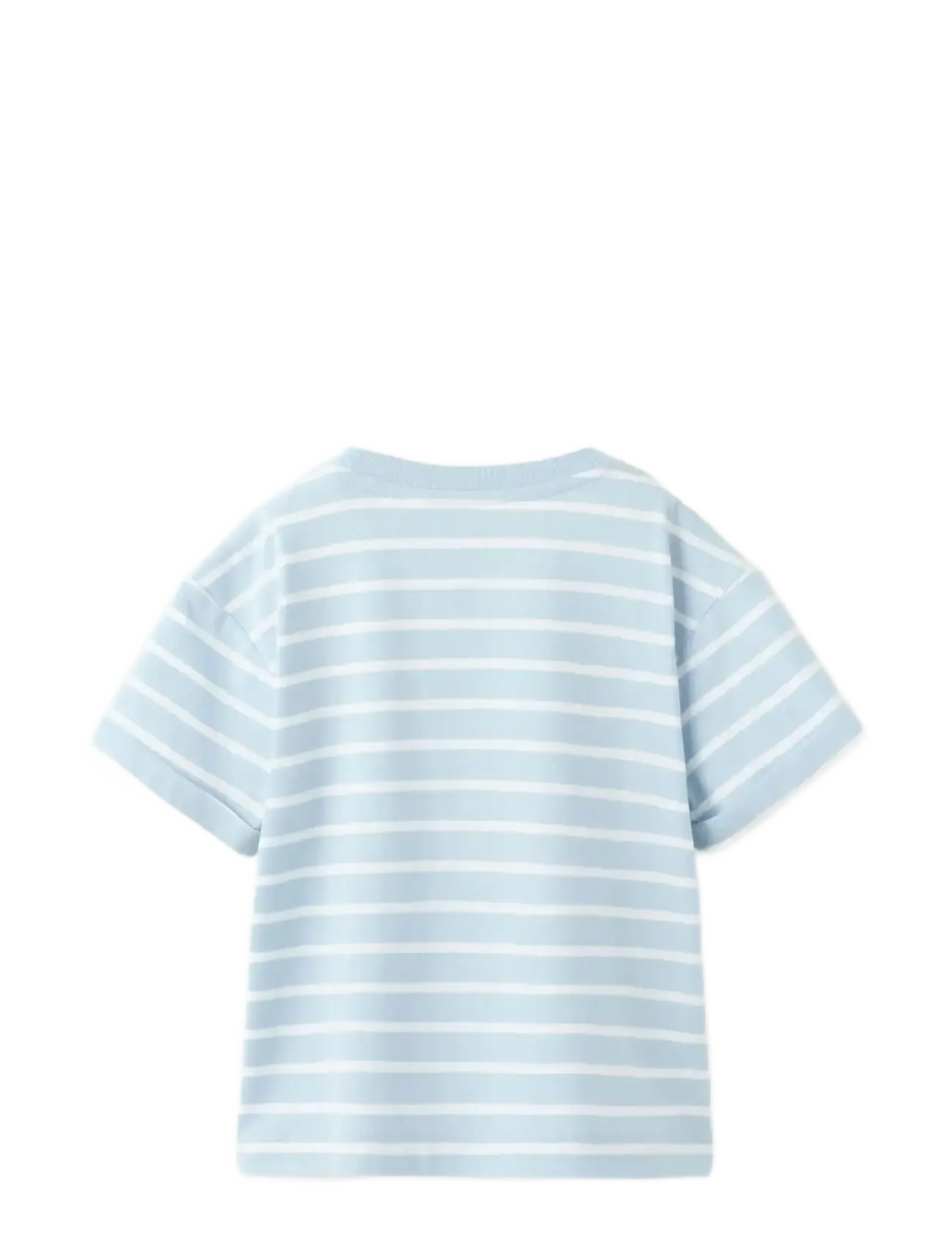 Mango - Striped t-shirt with embroidered detail - kortærmede t-shirts - lt-pastel blue - 1