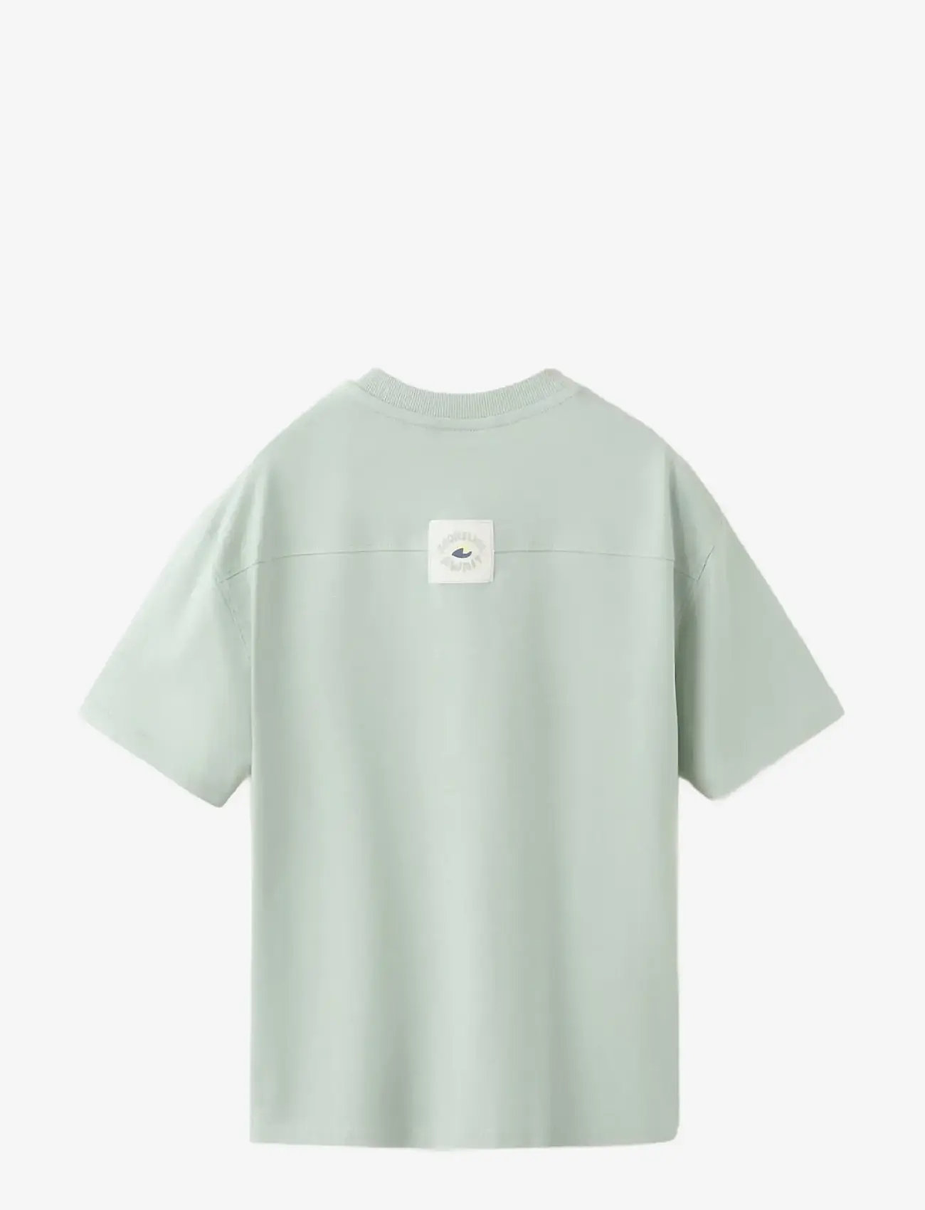Mango - Printed cotton-blend t-shirt - kortærmede t-shirts - turquoise - aqua - 1