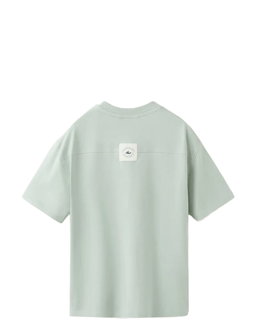 Mango - Printed cotton-blend t-shirt - kortærmede t-shirts - turquoise - aqua - 1