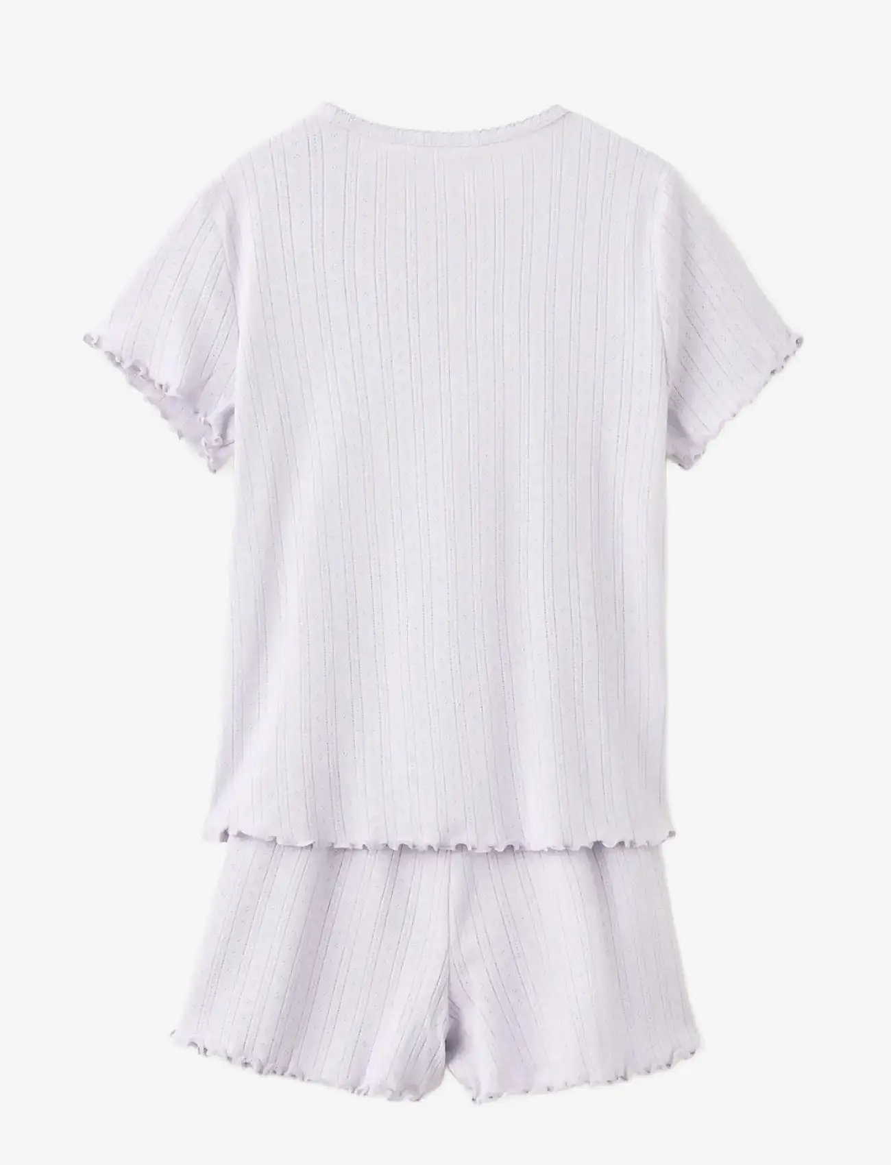 Mango - Short ribbed pyjama - pyjamasset - lt-pastel purple - 1