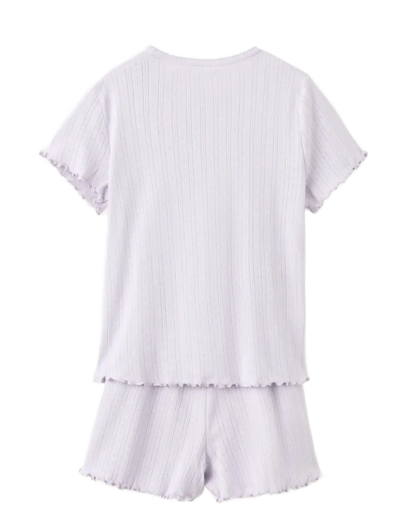 Mango - Short ribbed pyjama - lt-pastel purple - 1