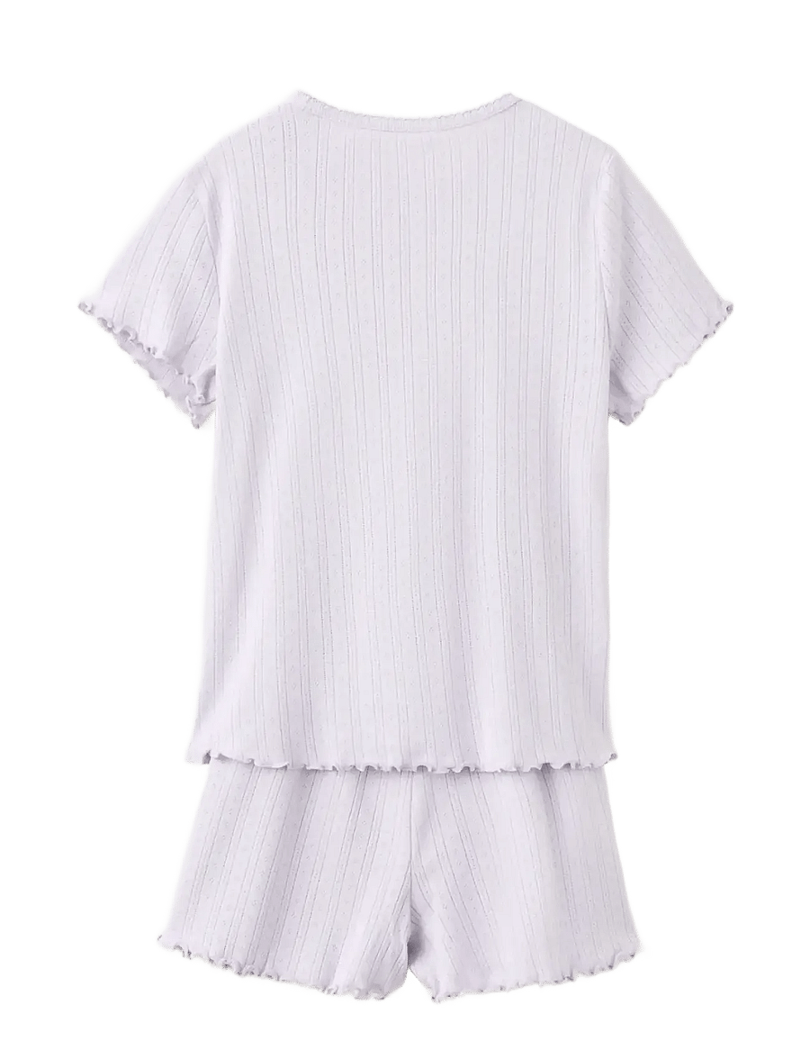 Mango - Short ribbed pyjama - pyjamassæt - lt-pastel purple - 1