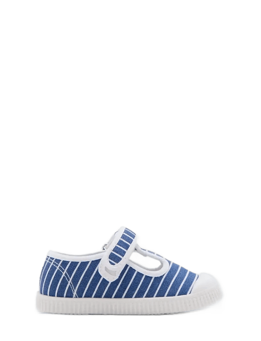 Mango - Velcro stripe sneakers - canva sneakers - medium blue - 0