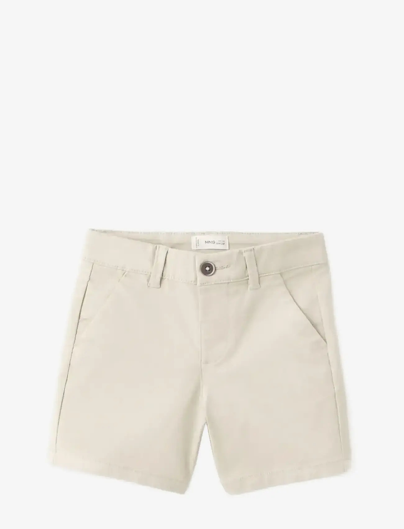 Mango - Straight cotton Bermuda shorts - chino shorts - lt pastel brown - 0