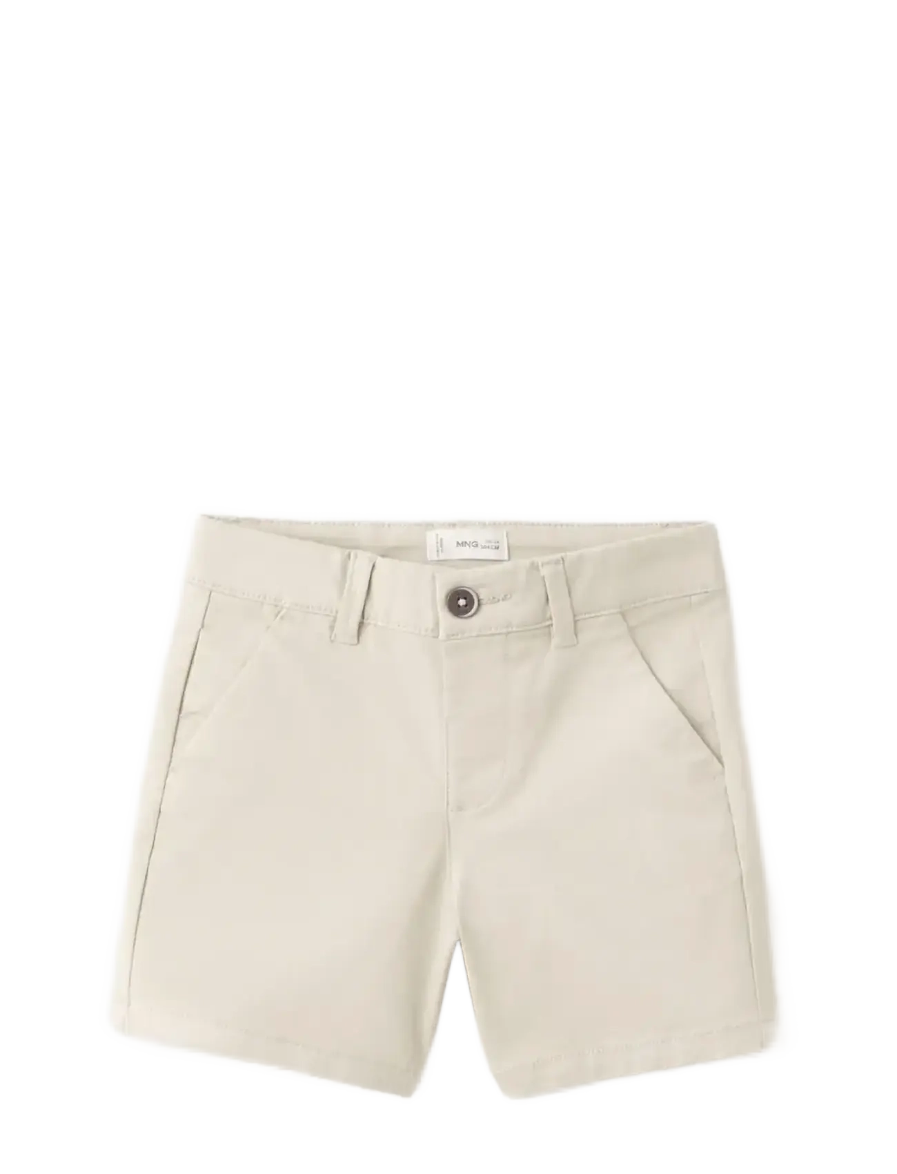 Mango Straight cotton Bermuda shorts - Tøj - LT PASTEL BROWN / beige