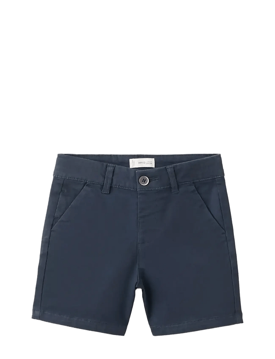 Mango - Straight cotton Bermuda shorts - chino shorts - navy - 0