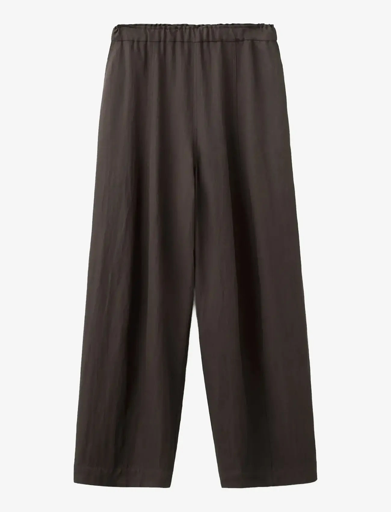 Mango - Mid-rise lyocell trousers - bukser med brede ben - medium purple - 1