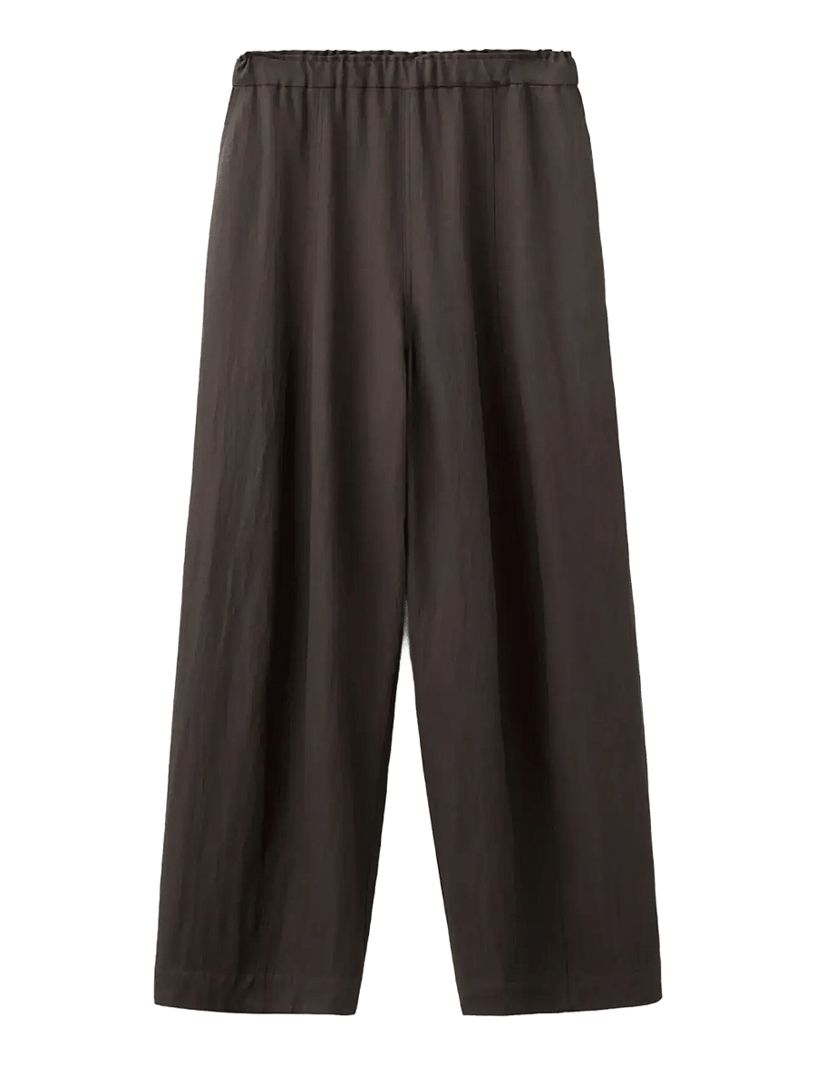 Mango - Mid-rise lyocell trousers - hosen mit weitem bein - medium purple - 1