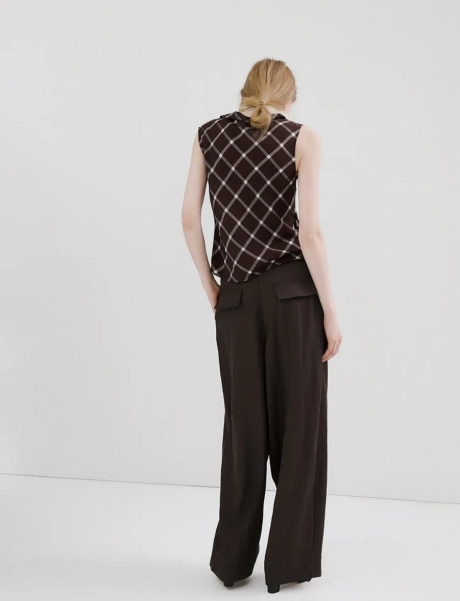 Mango - Mid-rise lyocell trousers - hosen mit weitem bein - medium purple - 2