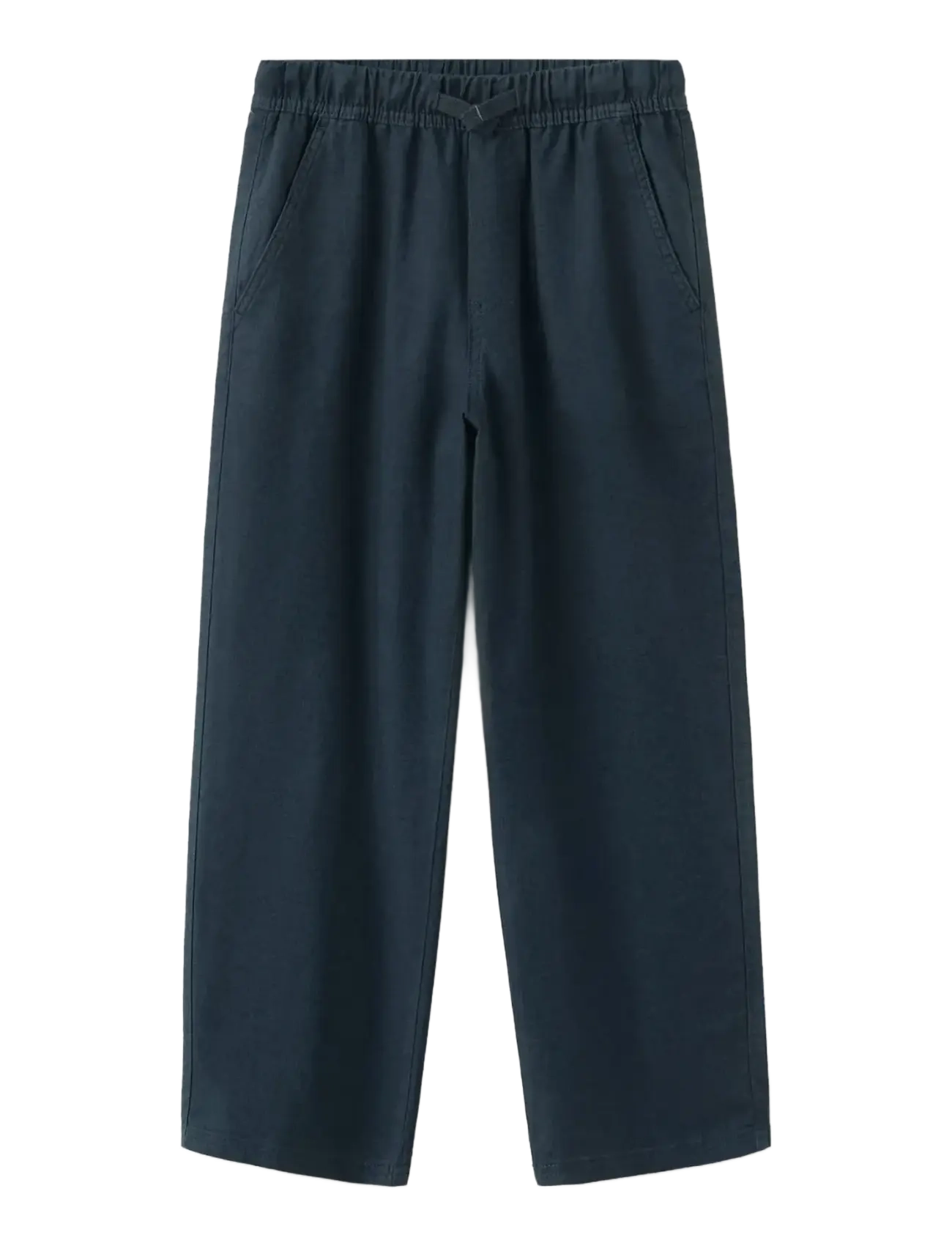 Mango Cotton linen-blend trousers - Bukser - NAVY / navy